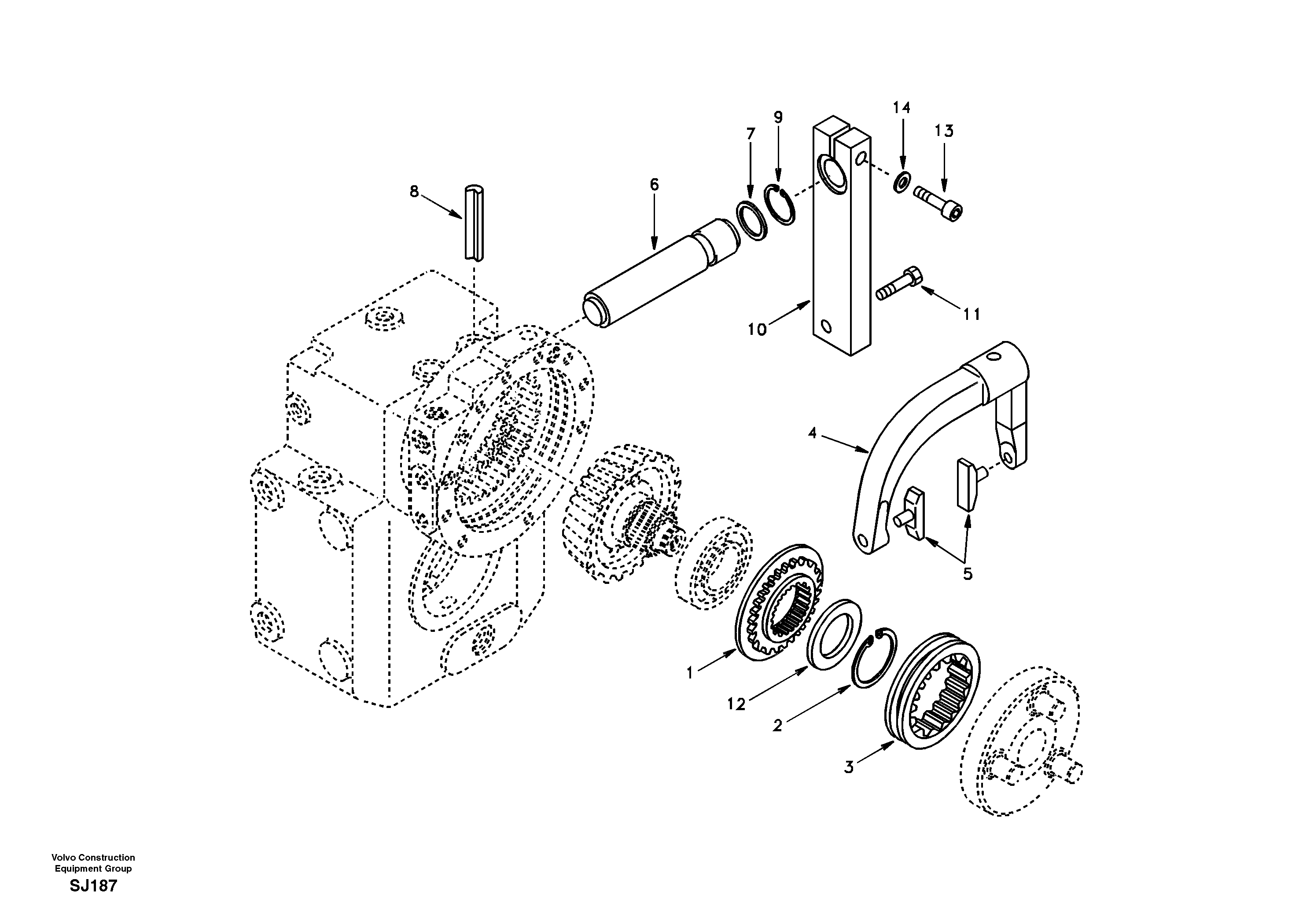 Схема запчастей Volvo EW170 & EW180 SER NO 3031- - 78665 Disconnection 