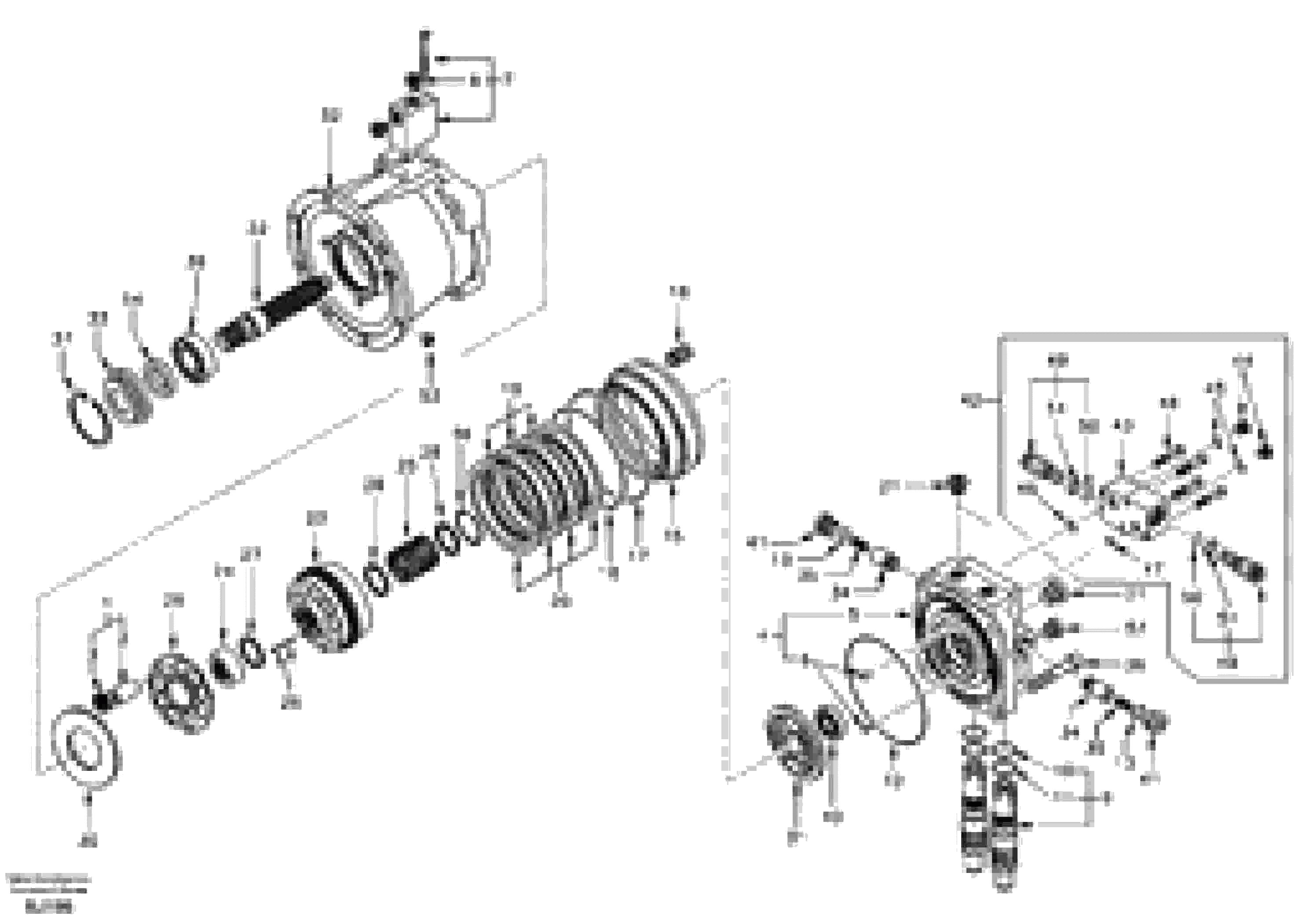 Схема запчастей Volvo EW170 & EW180 SER NO 3031- - 95874 Поворотный редуктор (Гидромотор поворота платформы) 