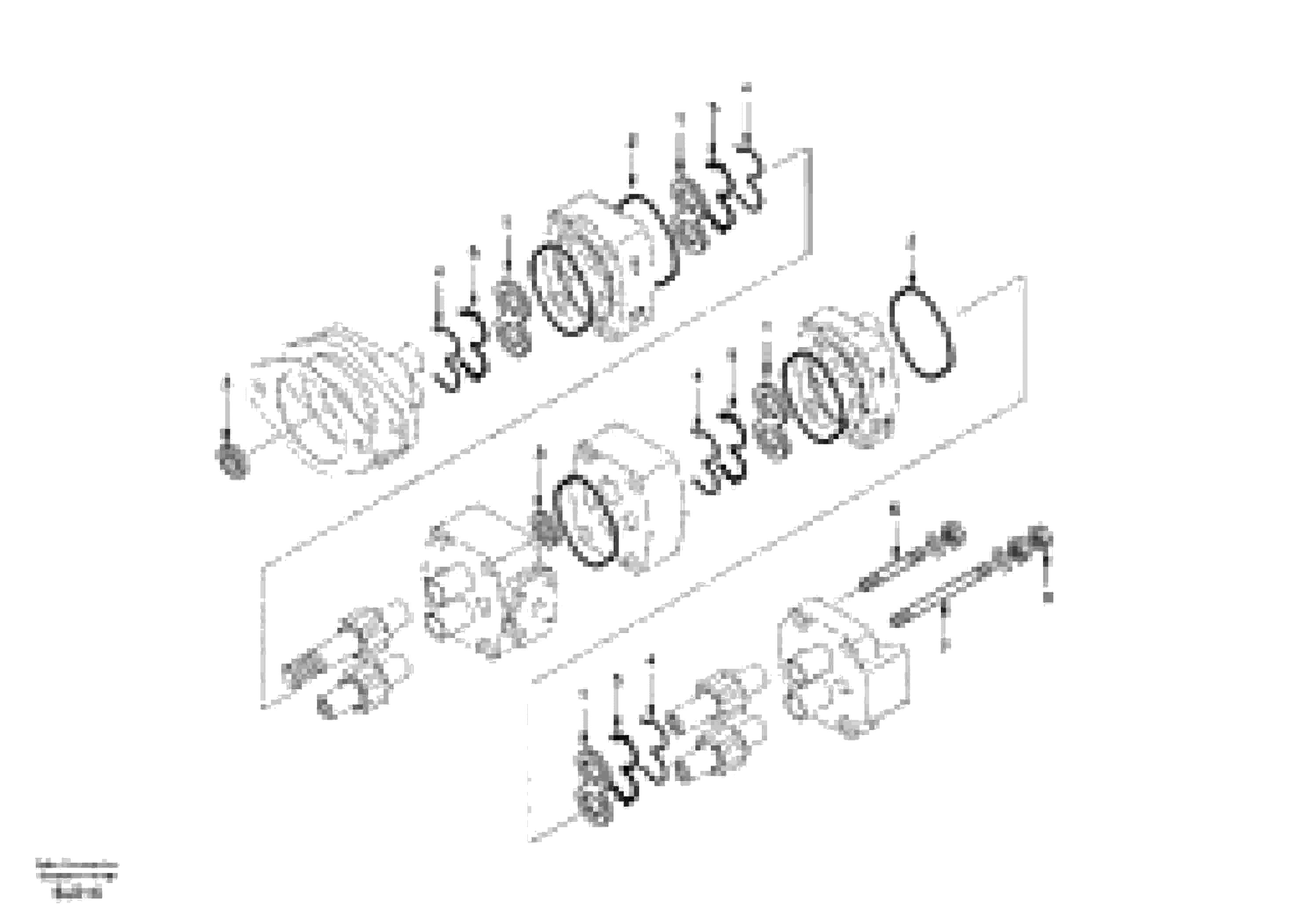 Схема запчастей Volvo EW170 & EW180 SER NO 3031- - 48825 Hydraulic gear pump for brake and steering 