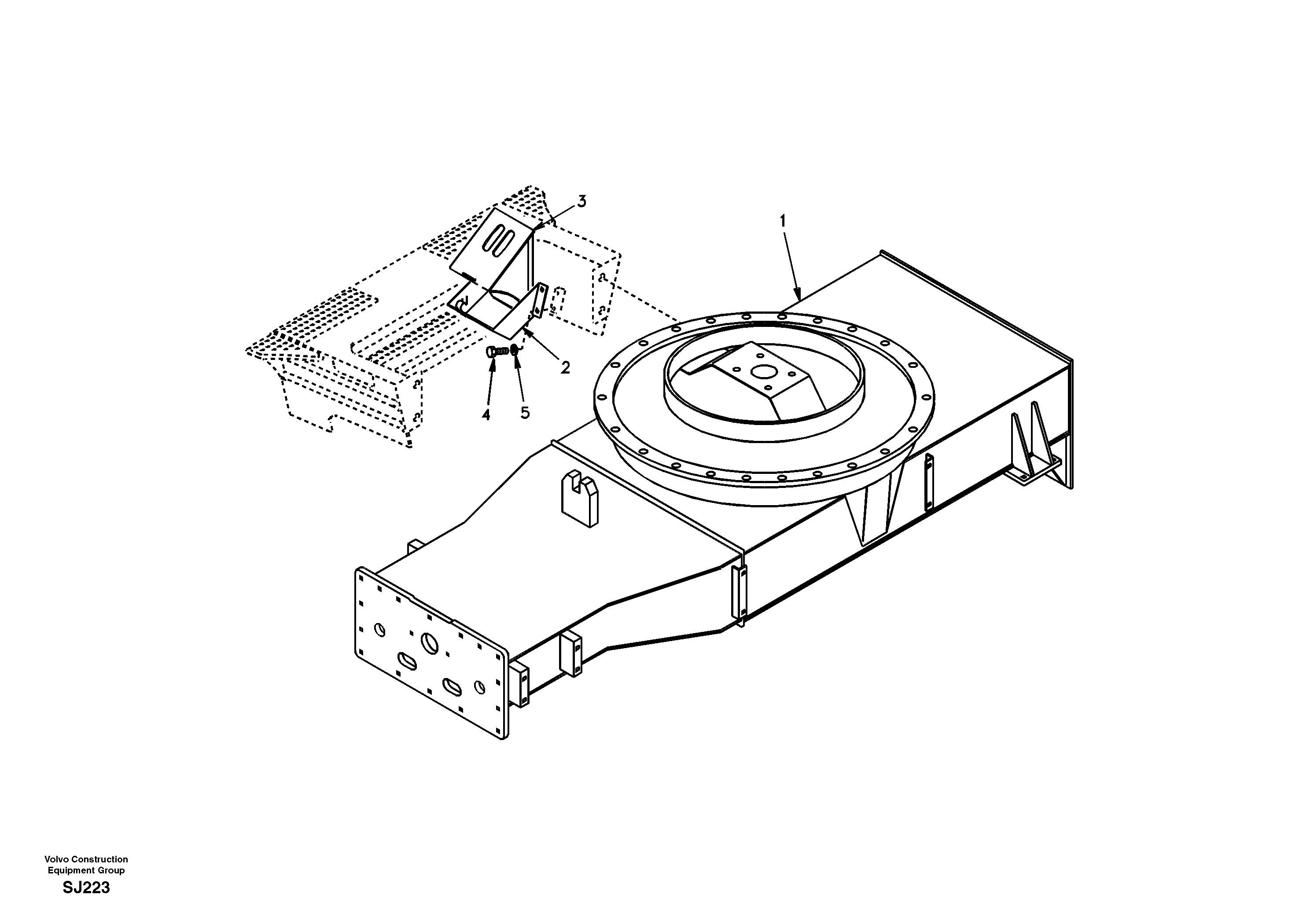 Схема запчастей Volvo EW170 & EW180 SER NO 3031- - 11550 Рама экскаватора (ходовой части, шасси) 