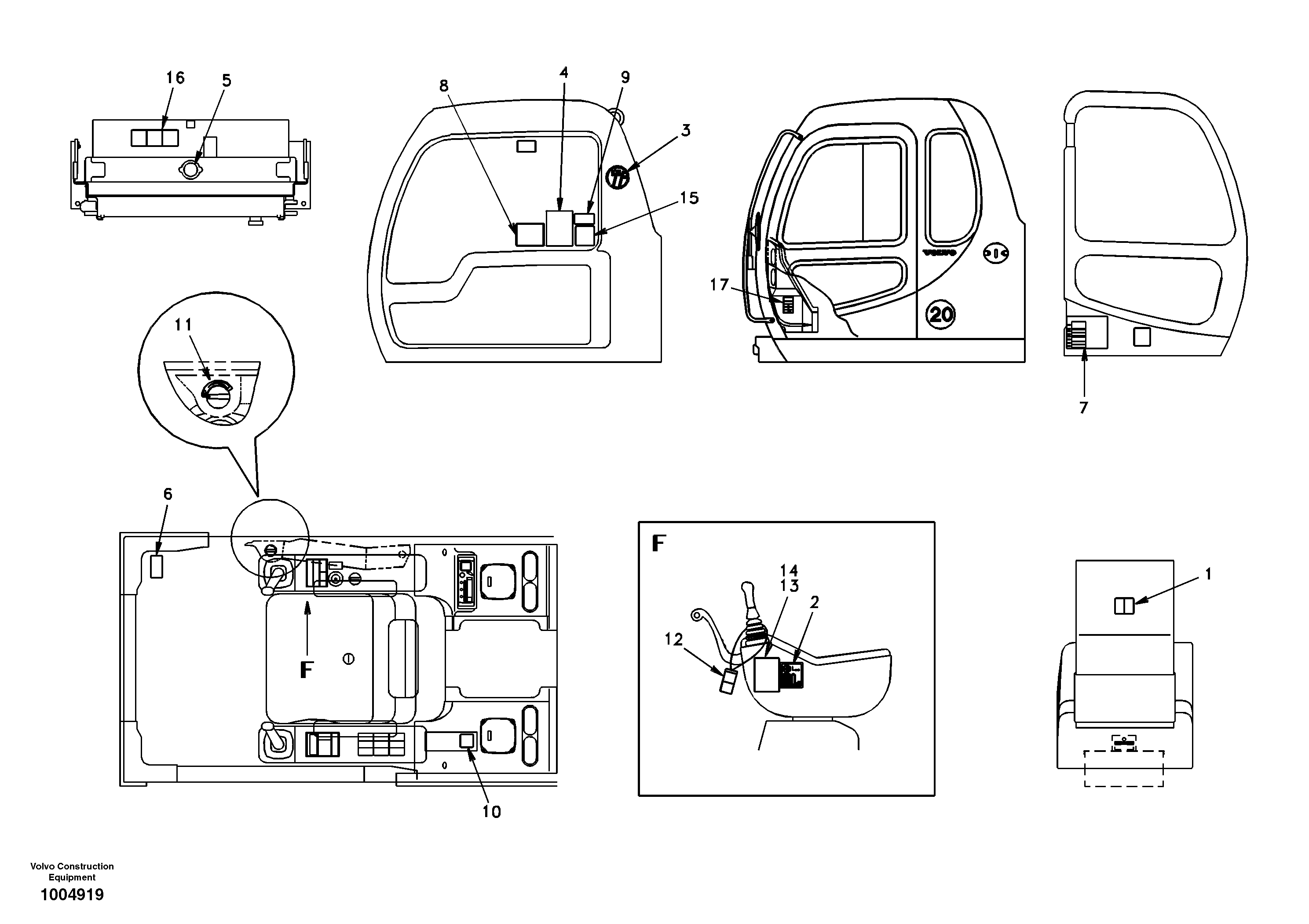 Схема запчастей Volvo EW170 & EW180 SER NO 3031- - 40185 Decal, inner location 