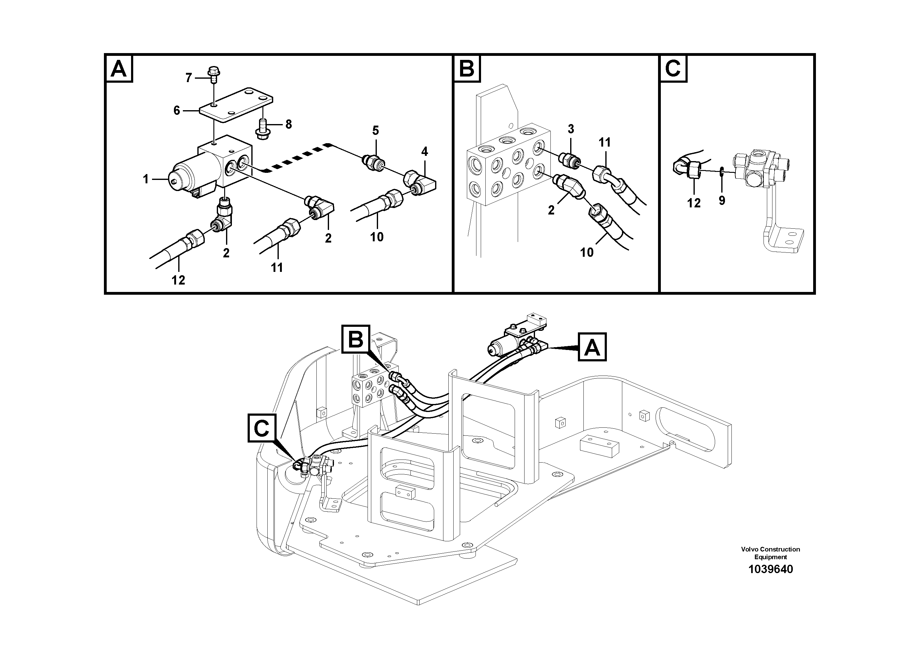 Схема запчастей Volvo ECR305C - 54714 Servo system, hammer and shear ECR305C