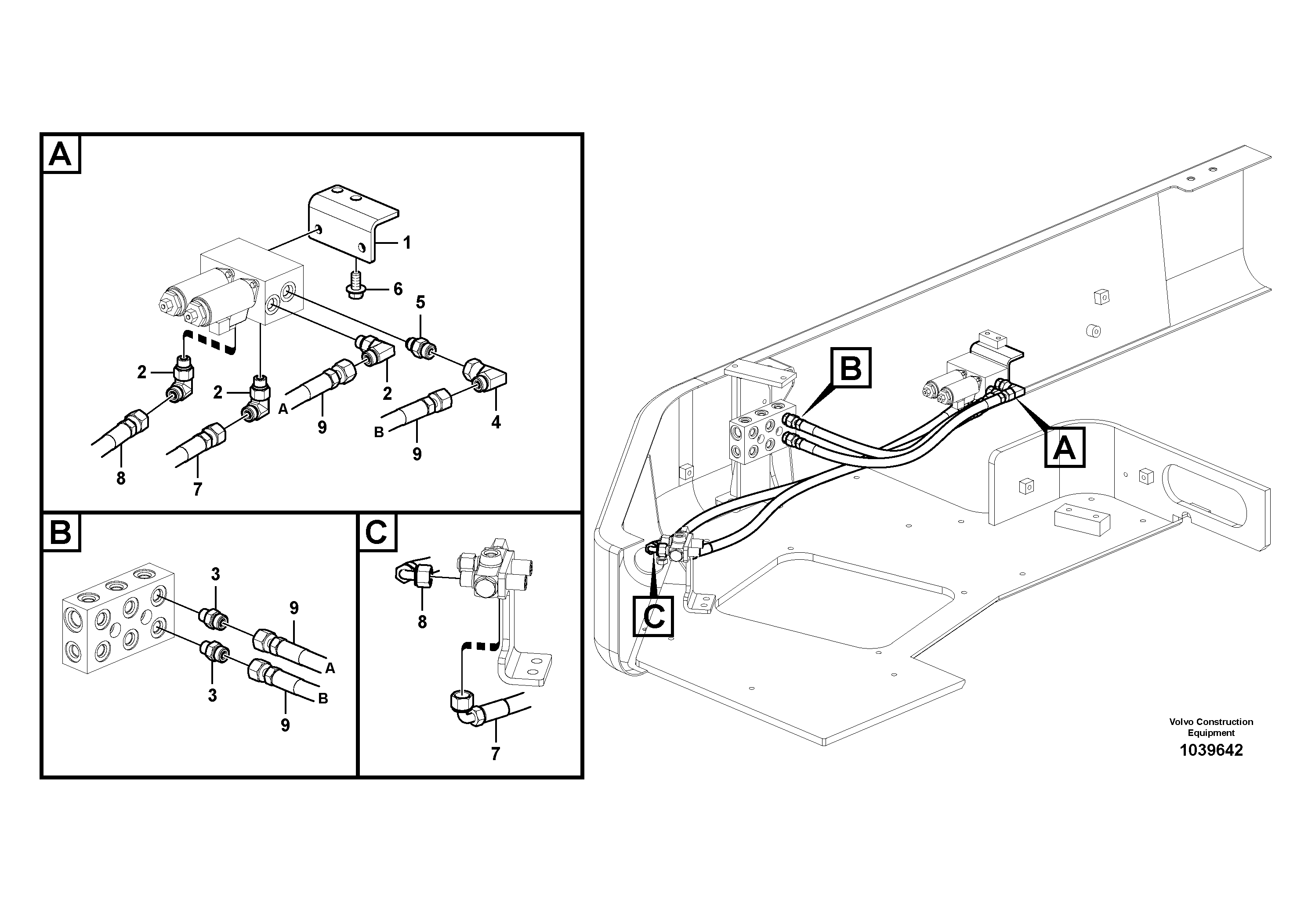 Схема запчастей Volvo ECR305C - 77599 Servo system, hammer and shear ECR305C