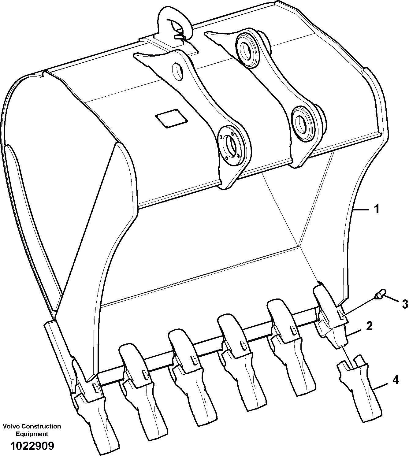 Схема запчастей Volvo ECR305C - 47243 Ковш ECR305C
