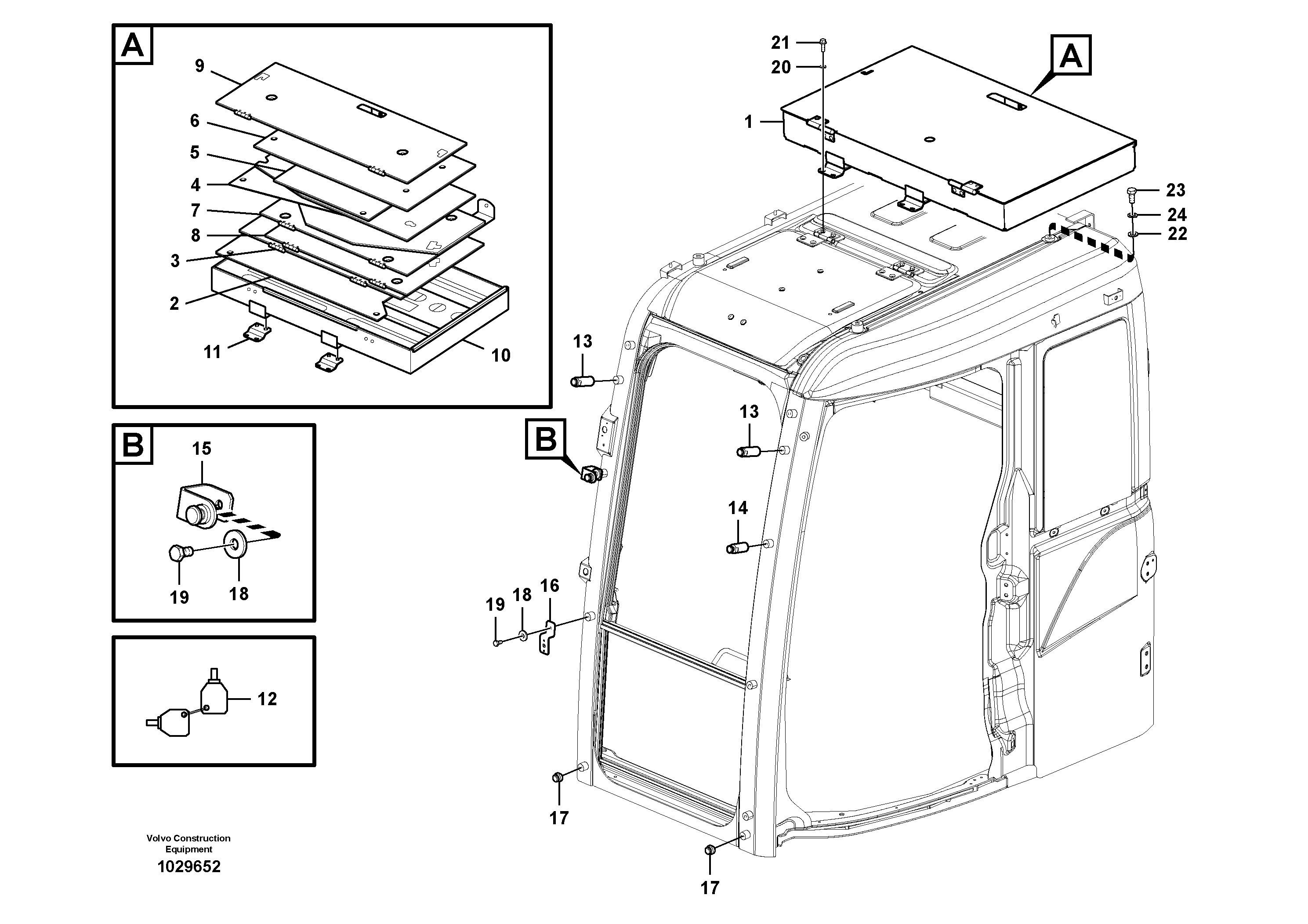 Схема запчастей Volvo ECR305C - 79116 Antitheft system ECR305C