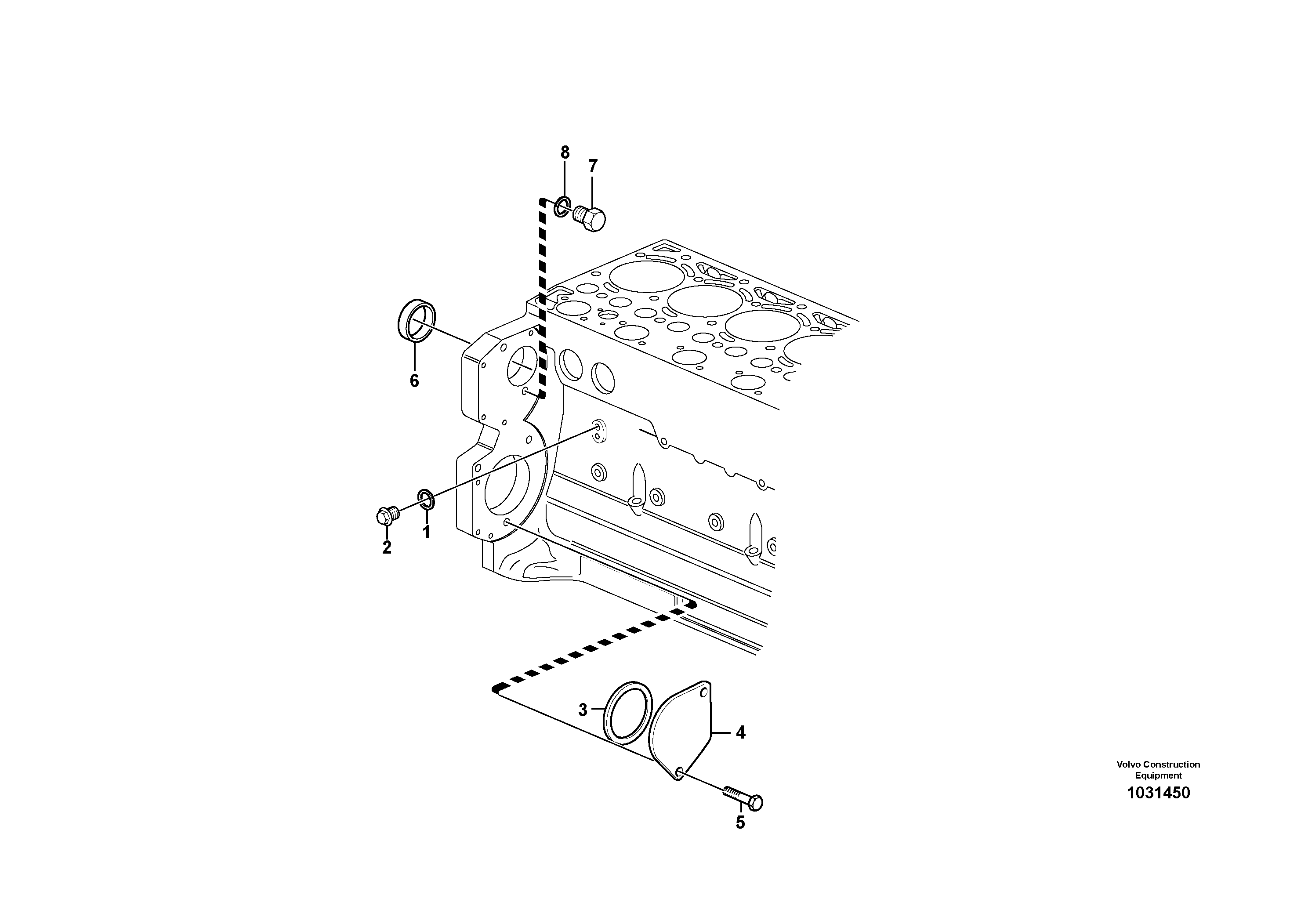 Схема запчастей Volvo ECR305C - 39232 Pump drive power take-off ECR305C