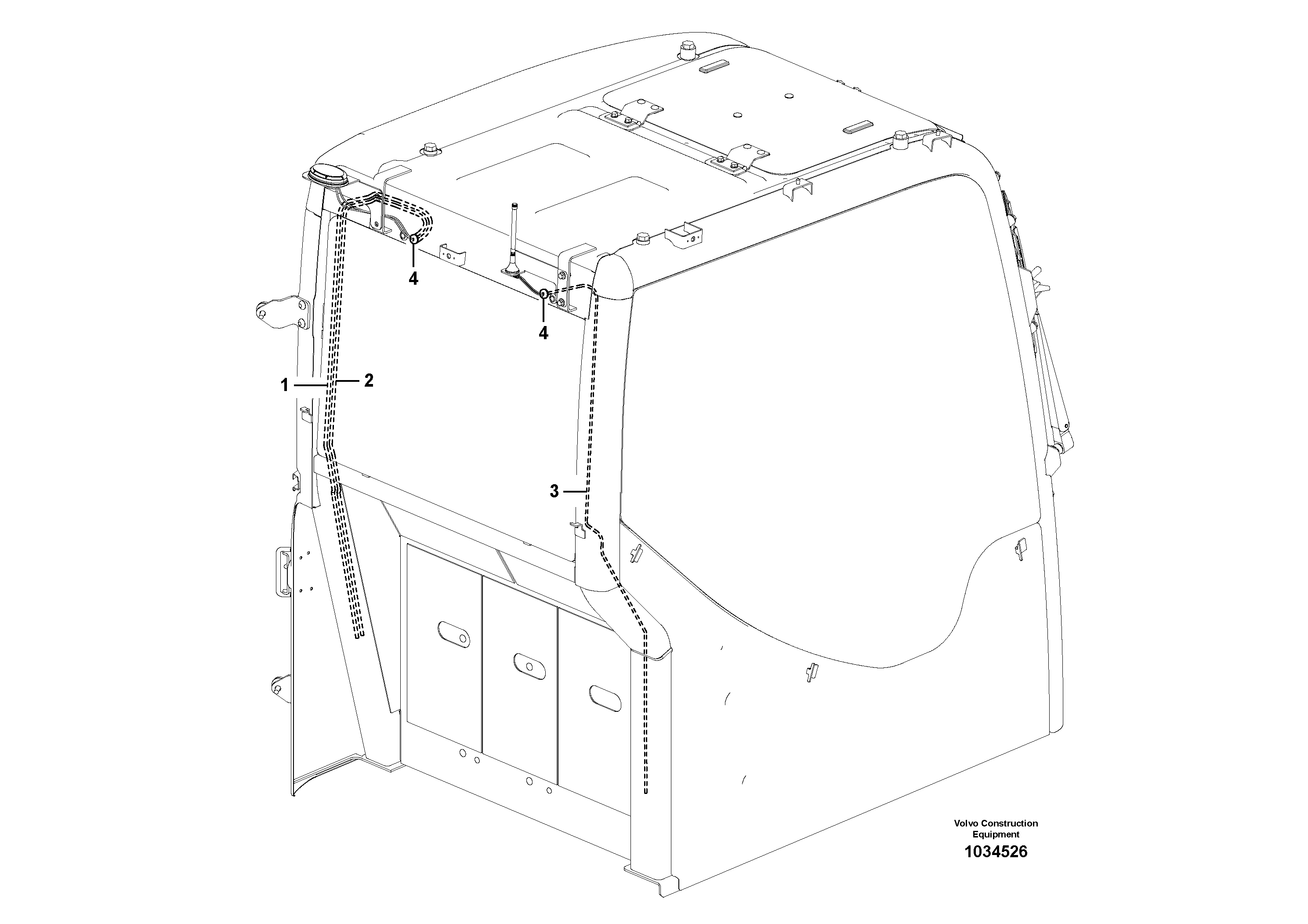 Схема запчастей Volvo ECR305C - 55062 Cable harness for radio ECR305C