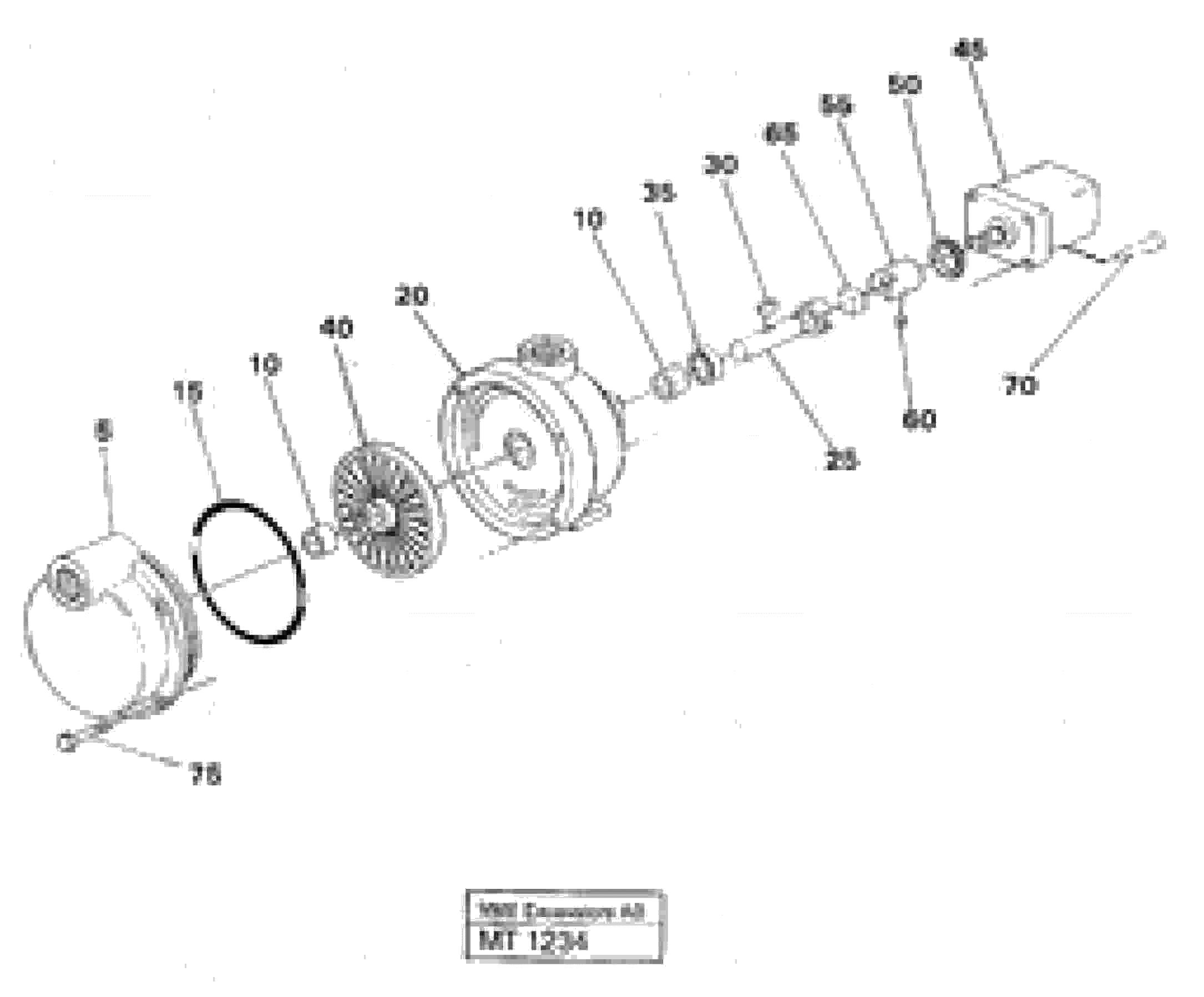 Схема запчастей Volvo EC230 ?KERMAN ?KERMAN EC230 SER NO - 4368 - 36766 Fuel filling pump with connections 