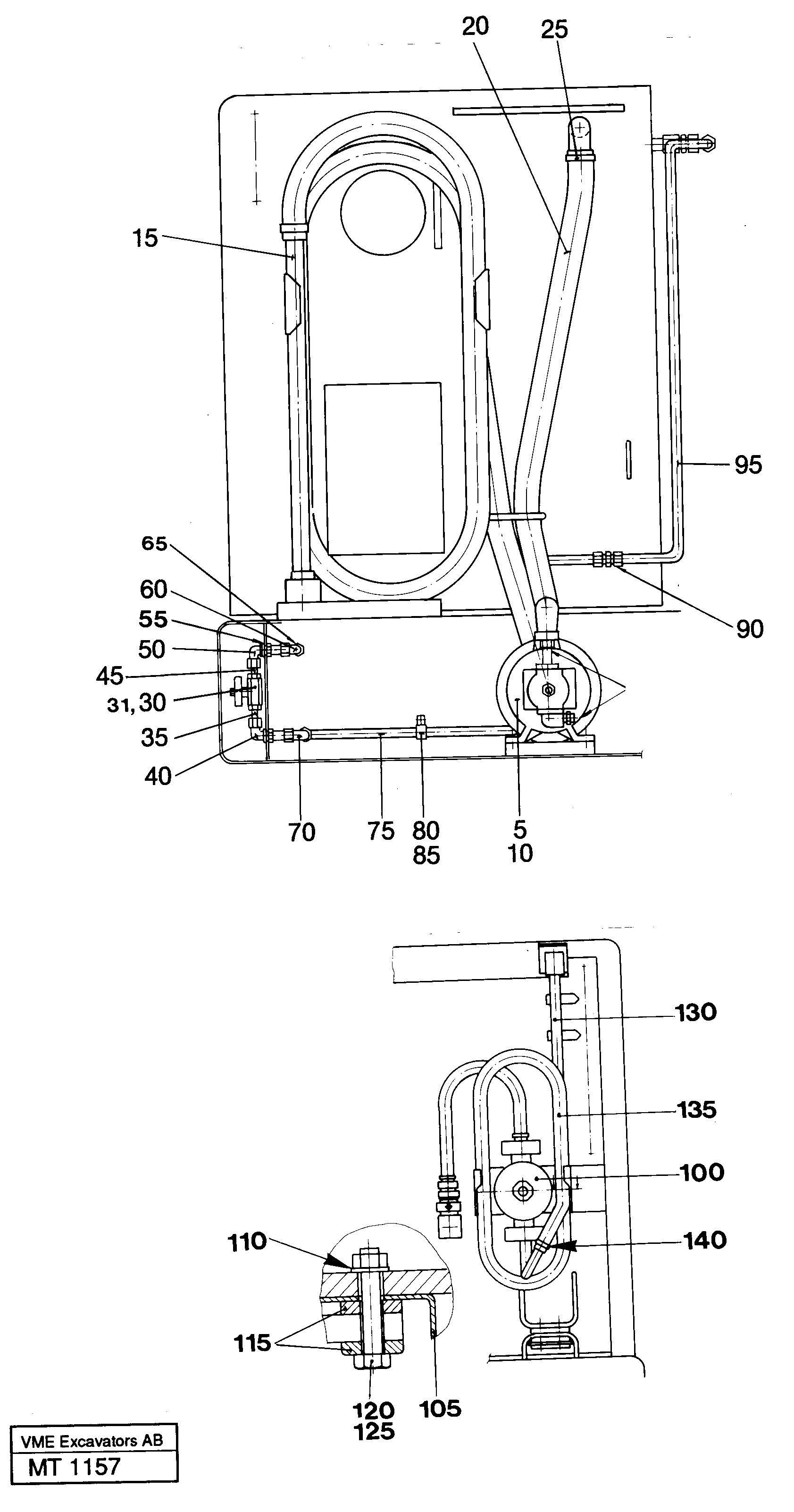 Схема запчастей Volvo EC230 ?KERMAN ?KERMAN EC230 SER NO - 4368 - 70812 Fuel filling pump, el 