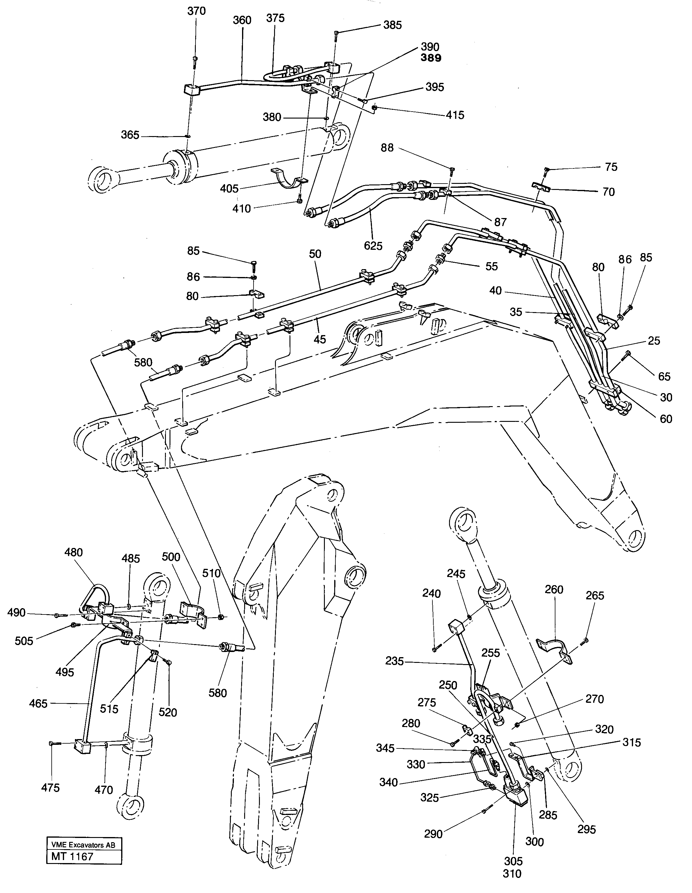 Схема запчастей Volvo EC230 ?KERMAN ?KERMAN EC230 SER NO - 4368 - 36782 Backhoe equipment Connections 