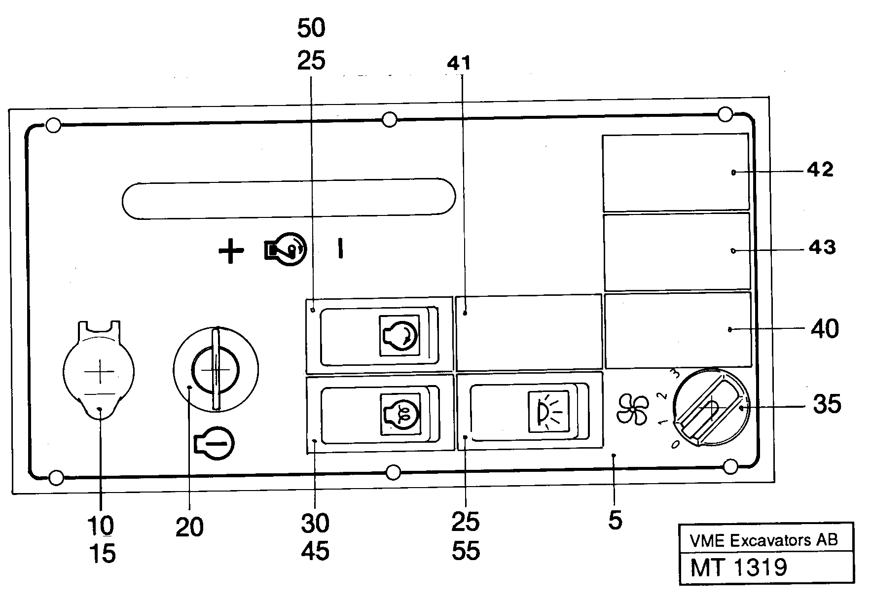 Схема запчастей Volvo EC230 ?KERMAN ?KERMAN EC230 SER NO - 4368 - 104774 Engine control panel 