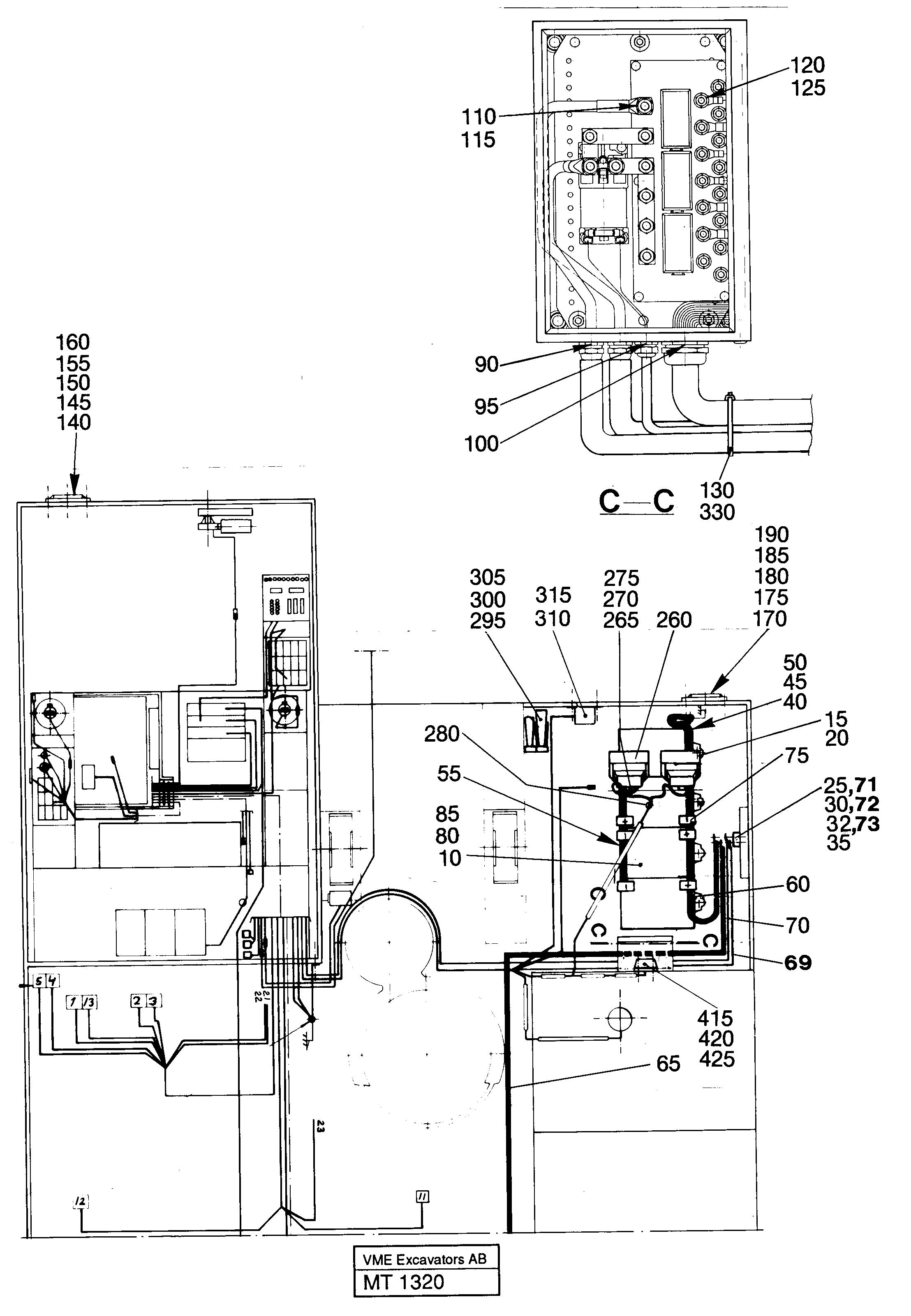 Схема запчастей Volvo EC230 ?KERMAN ?KERMAN EC230 SER NO - 4368 - 3173 Electric installation 