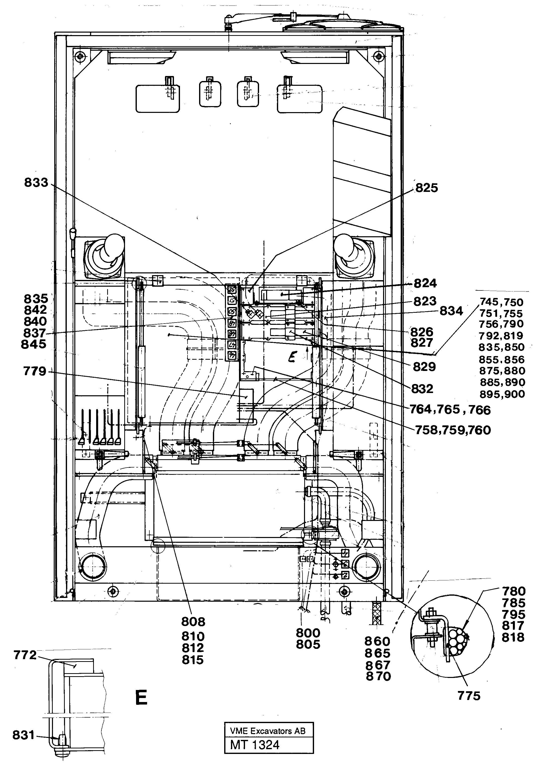 Схема запчастей Volvo EC230 ?KERMAN ?KERMAN EC230 SER NO - 4368 - 33495 Electric installation on drivers seat 