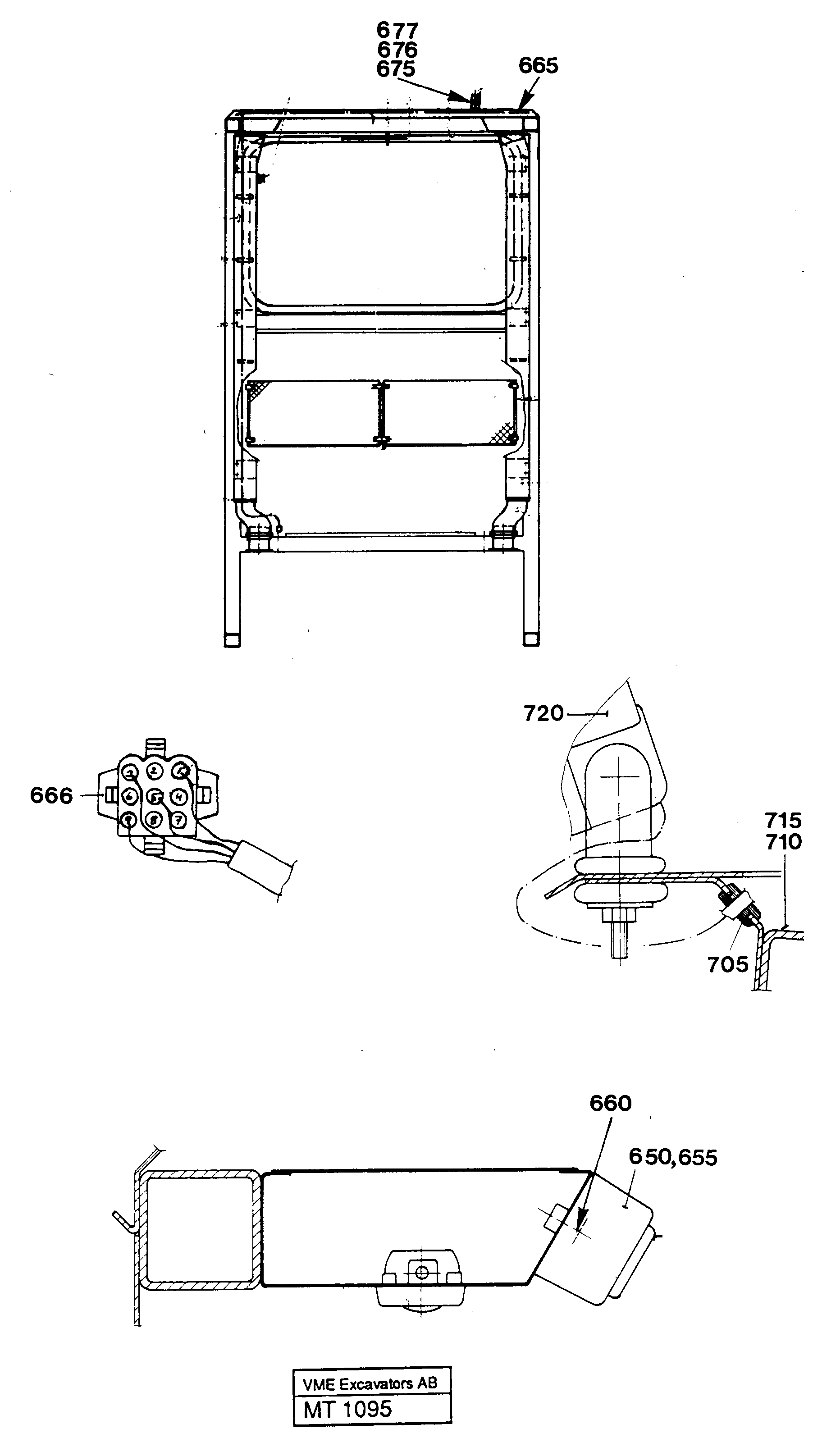 Схема запчастей Volvo EC230 ?KERMAN ?KERMAN EC230 SER NO - 4368 - 33497 Electric installation on drivers cab 