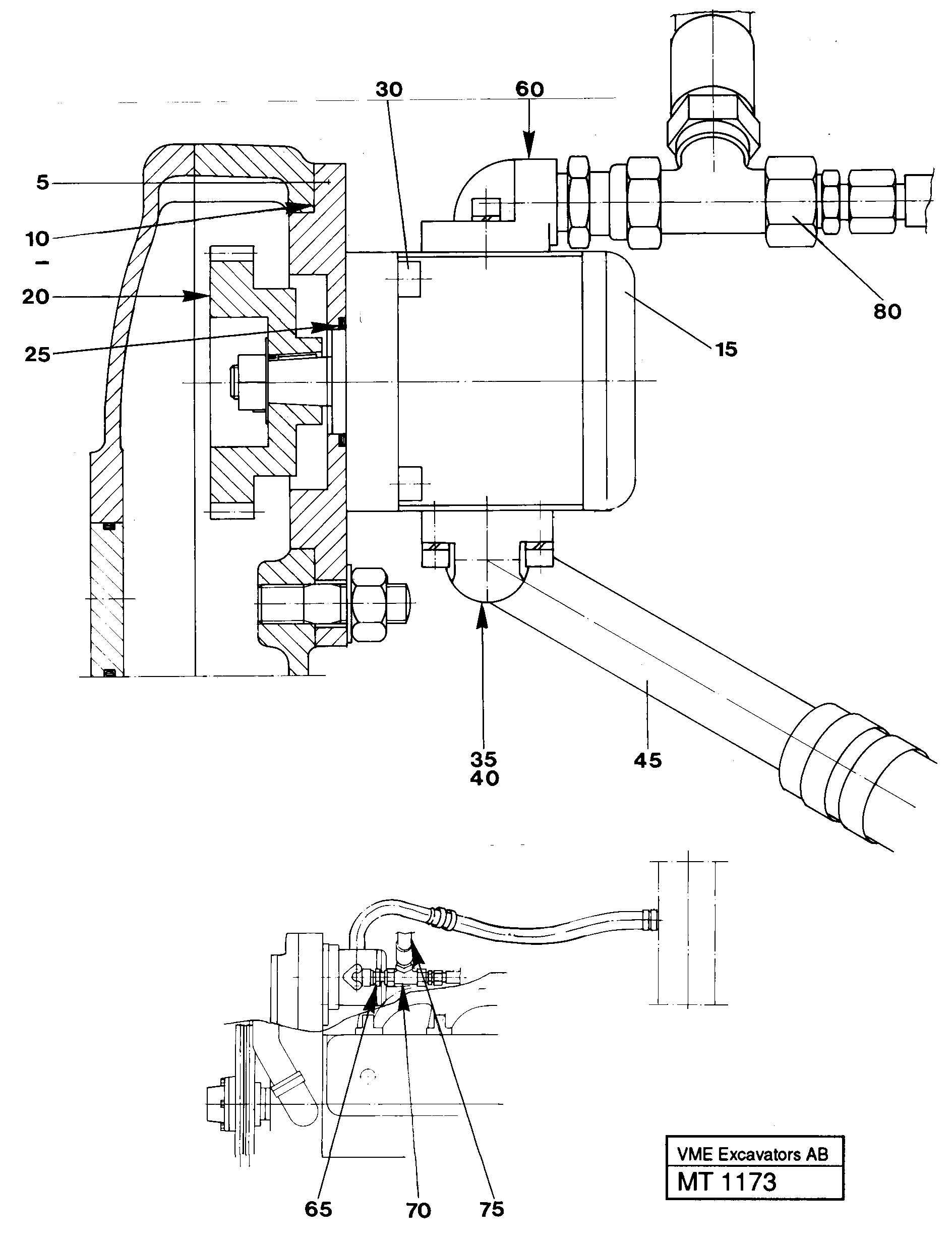 Схема запчастей Volvo EC230 ?KERMAN ?KERMAN EC230 SER NO - 4368 - 38124 Pump installation servo hydraulic 