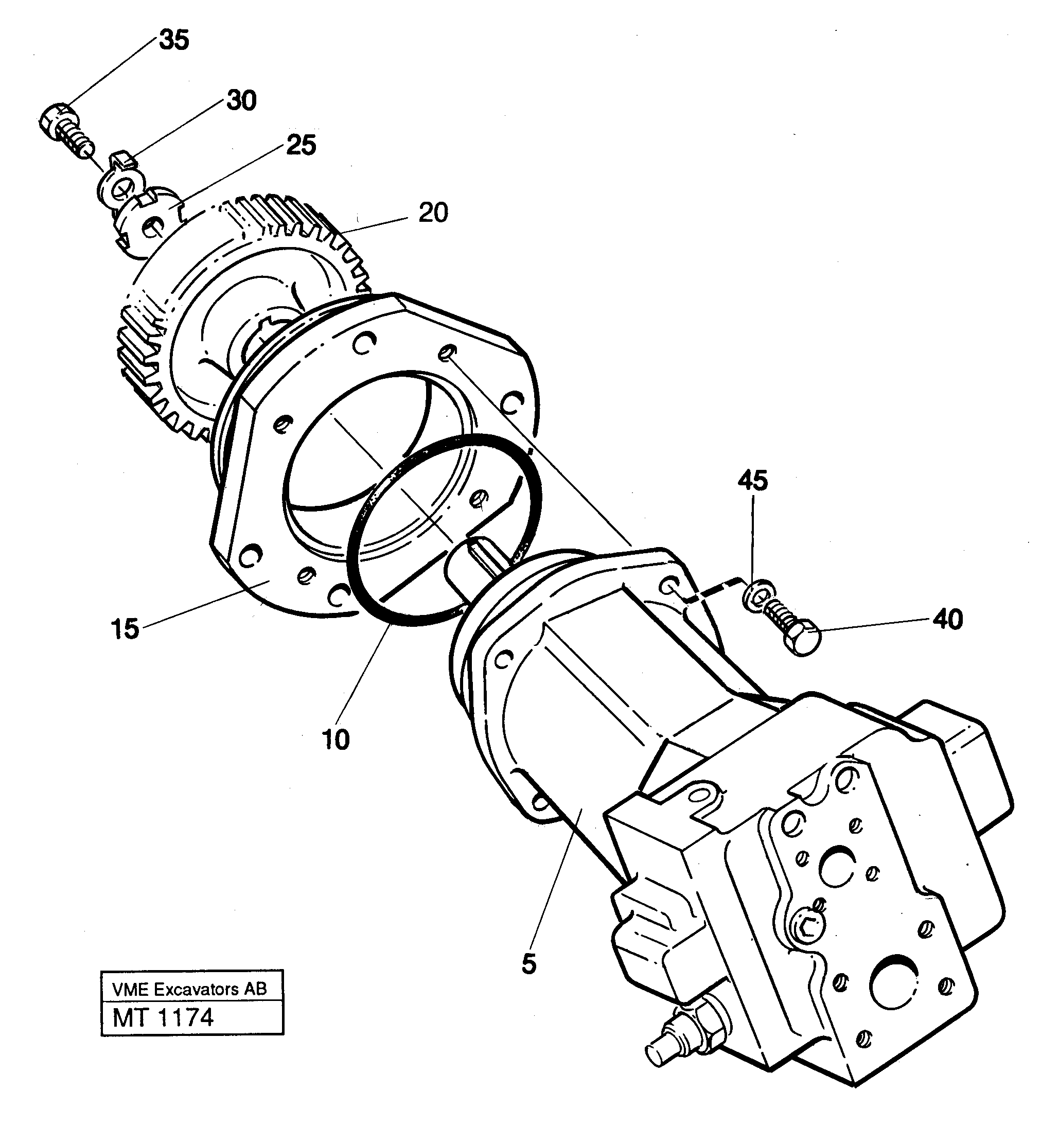 Схема запчастей Volvo EC230 ?KERMAN ?KERMAN EC230 SER NO - 4368 - 38136 Pump P1, P2, P3 