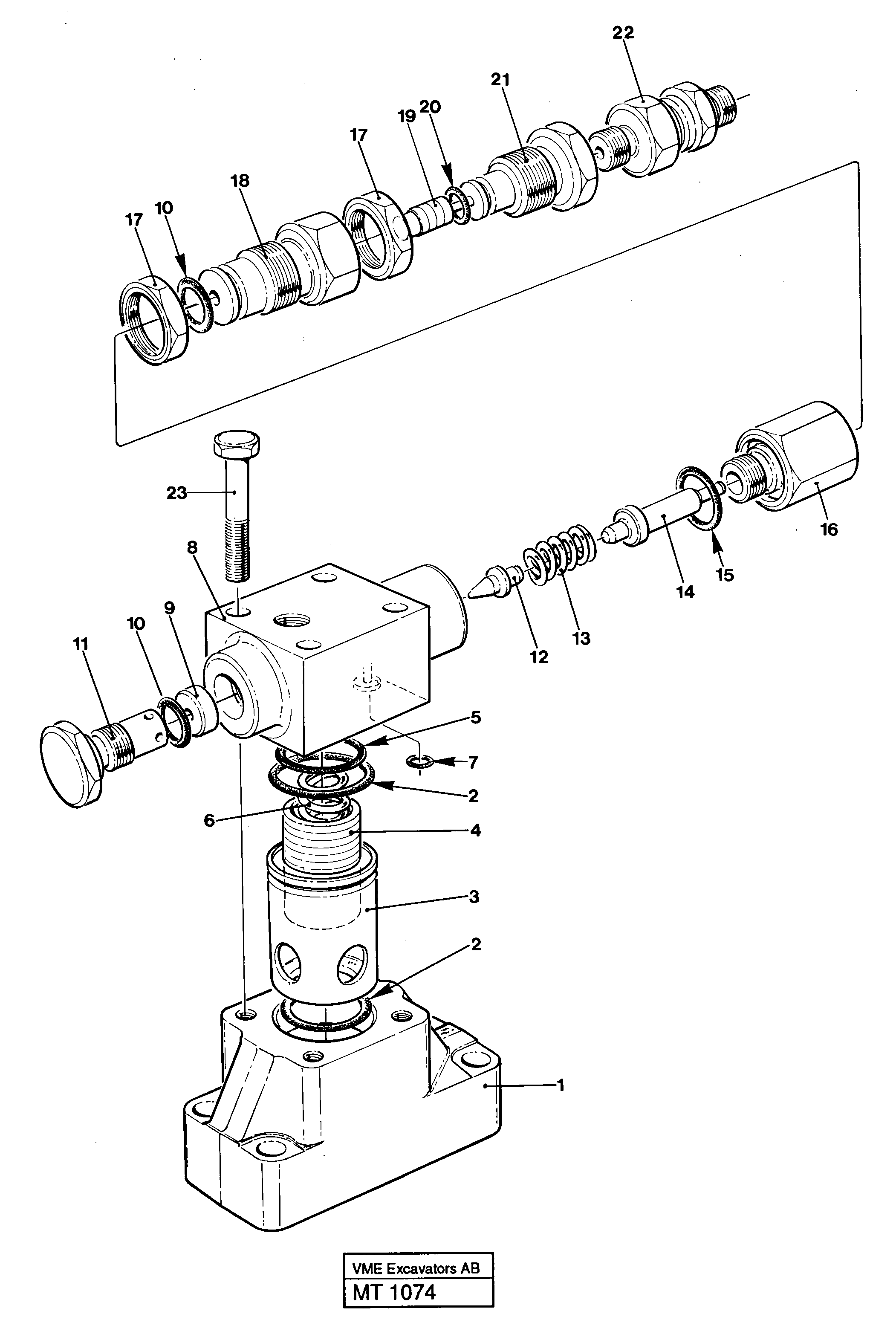 Схема запчастей Volvo EC230 ?KERMAN ?KERMAN EC230 SER NO - 4368 - 45478 Pressure limiting valve 