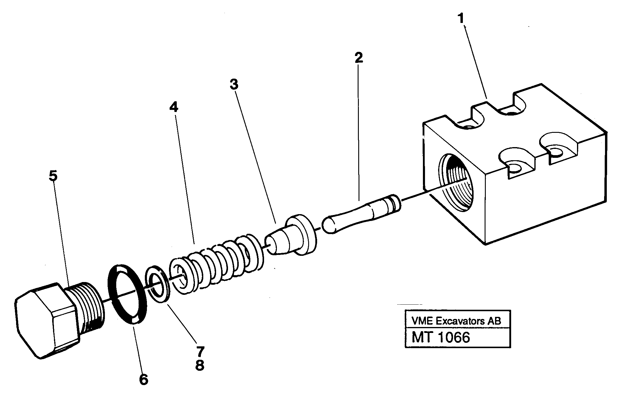 Схема запчастей Volvo EC230 ?KERMAN ?KERMAN EC230 SER NO - 4368 - 45479 Pressure limiting valve 