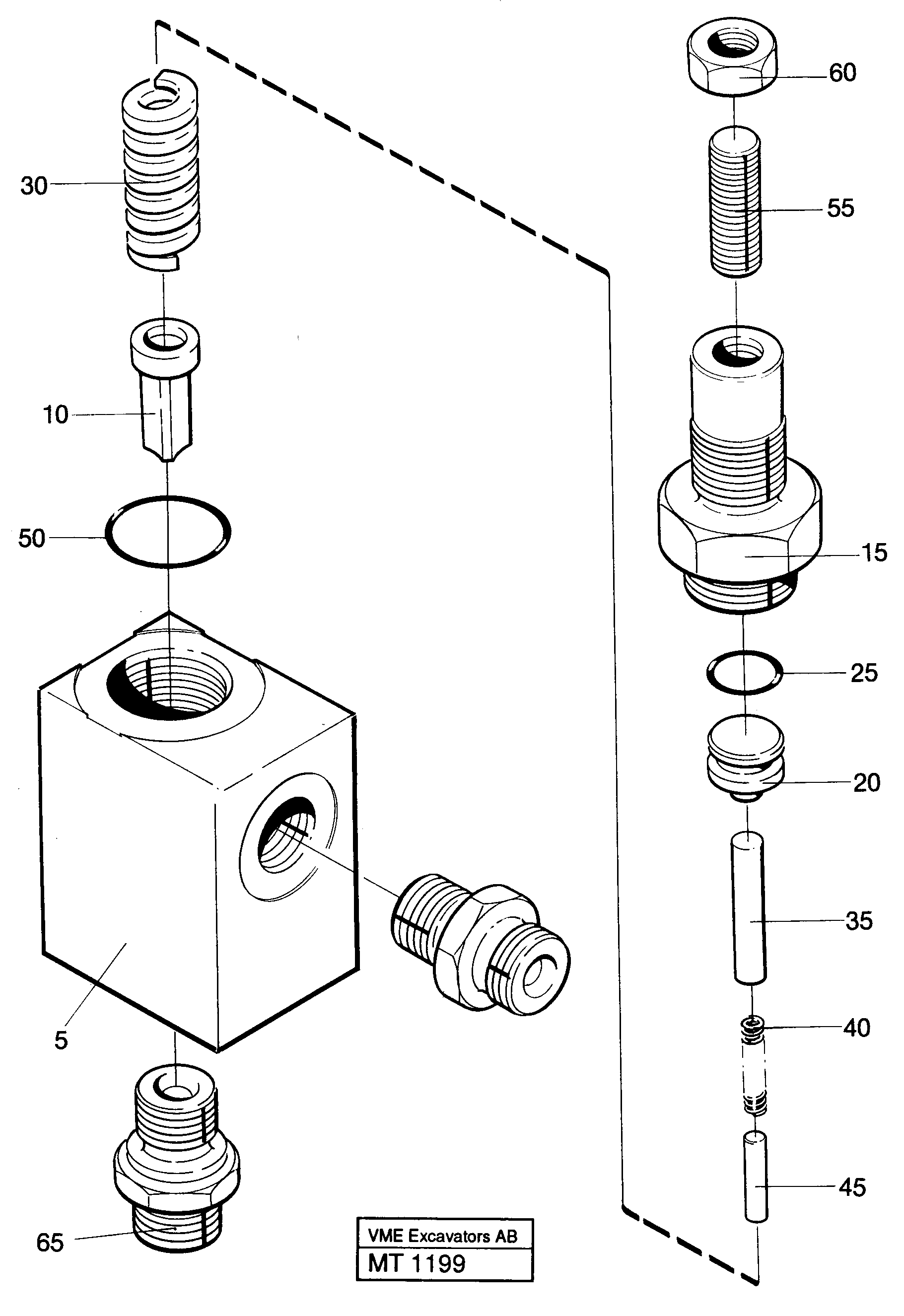 Схема запчастей Volvo EC230 ?KERMAN ?KERMAN EC230 SER NO - 4368 - 45487 Overflow valve 