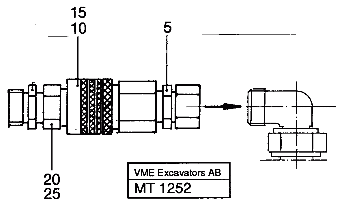 Схема запчастей Volvo EC230 ?KERMAN ?KERMAN EC230 SER NO - 4368 - 73980 Quick connection kits 