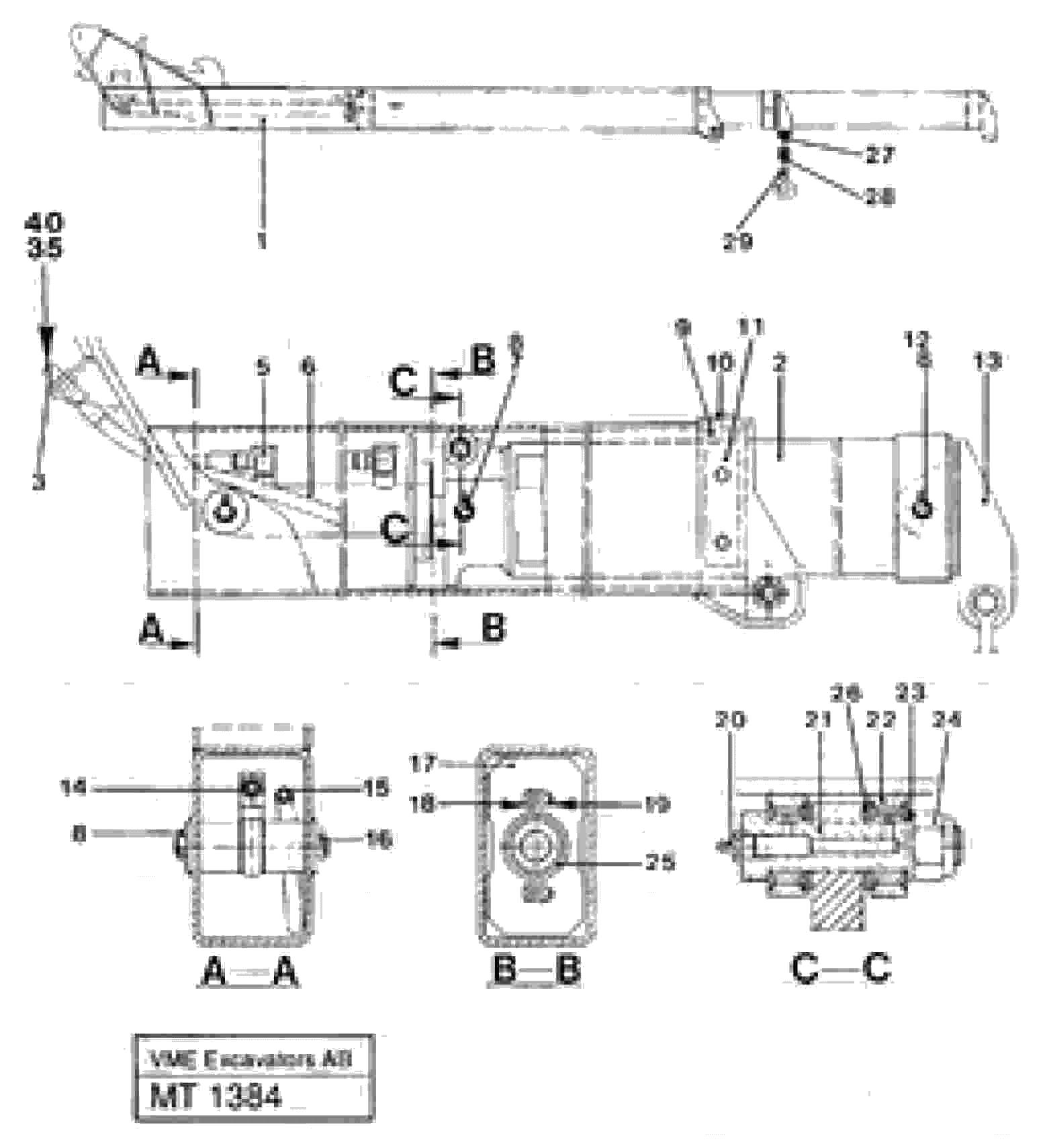 Схема запчастей Volvo EW230 ?KERMAN ?KERMAN EW230 SER NO - 1447 - 49555 Jib 