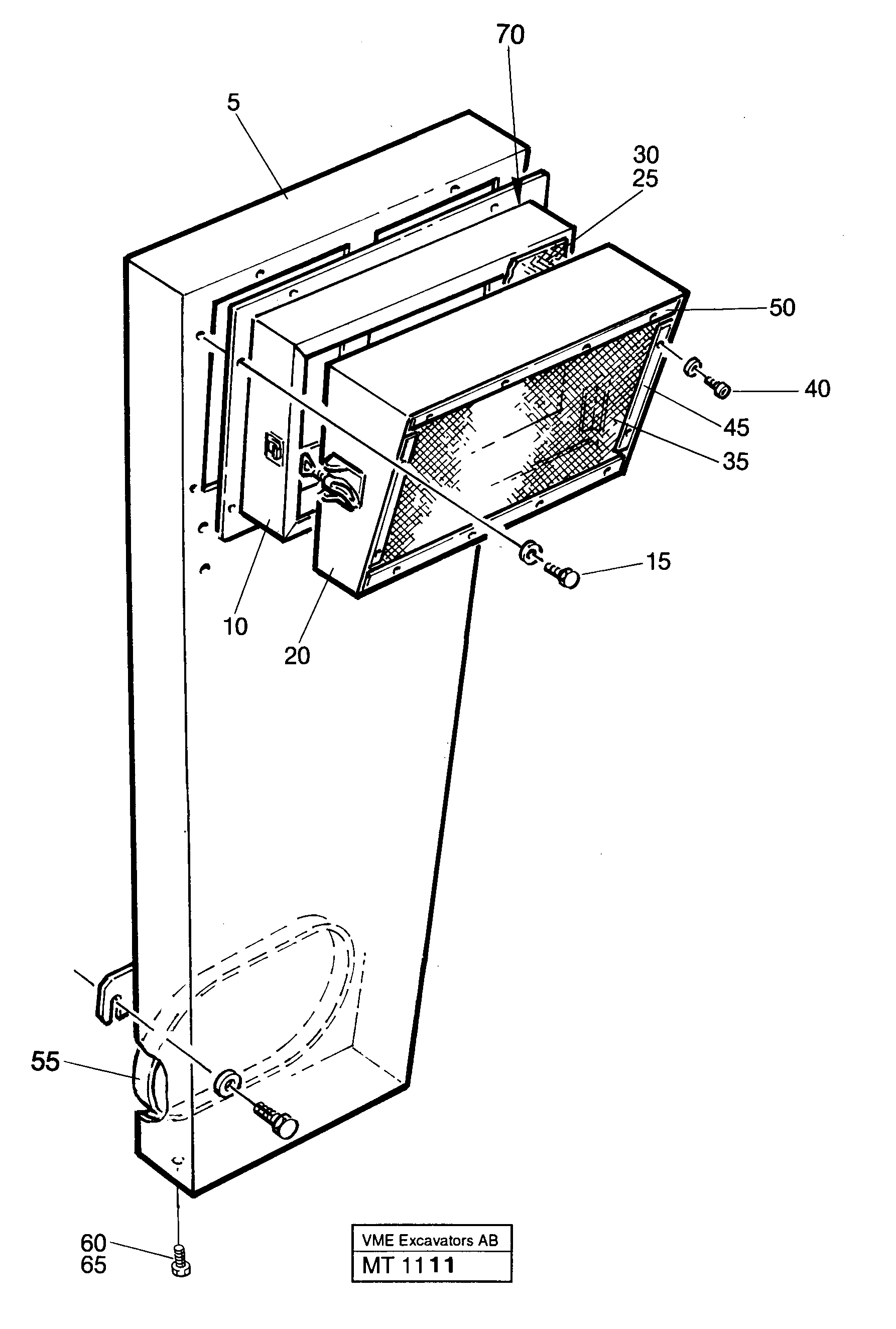 Схема запчастей Volvo EW230 ?KERMAN ?KERMAN EW230 SER NO - 1447 - 51001 Air inlet 