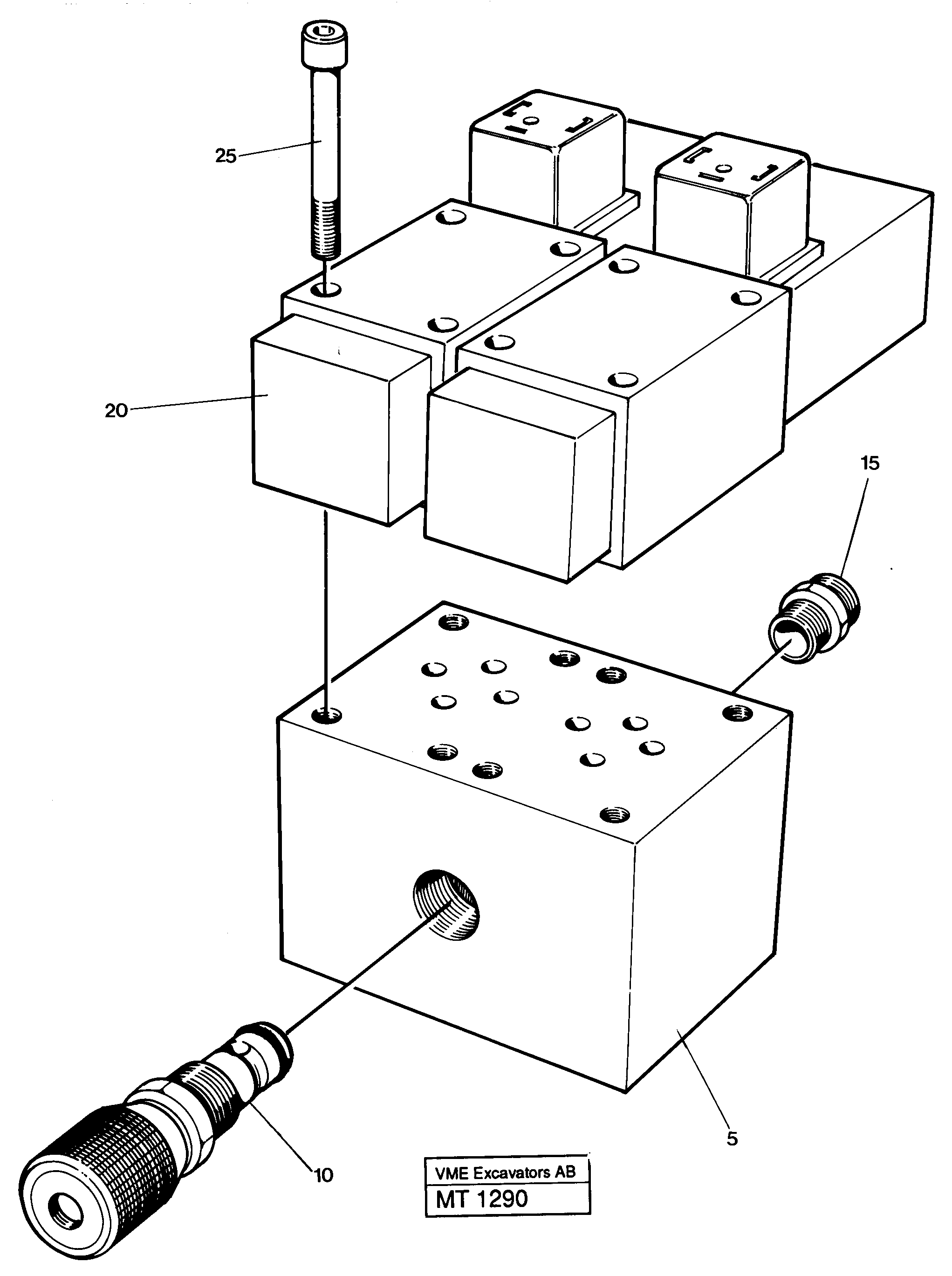 Схема запчастей Volvo EW230 ?KERMAN ?KERMAN EW230 SER NO - 1447 - 47344 Control block for end position damp 