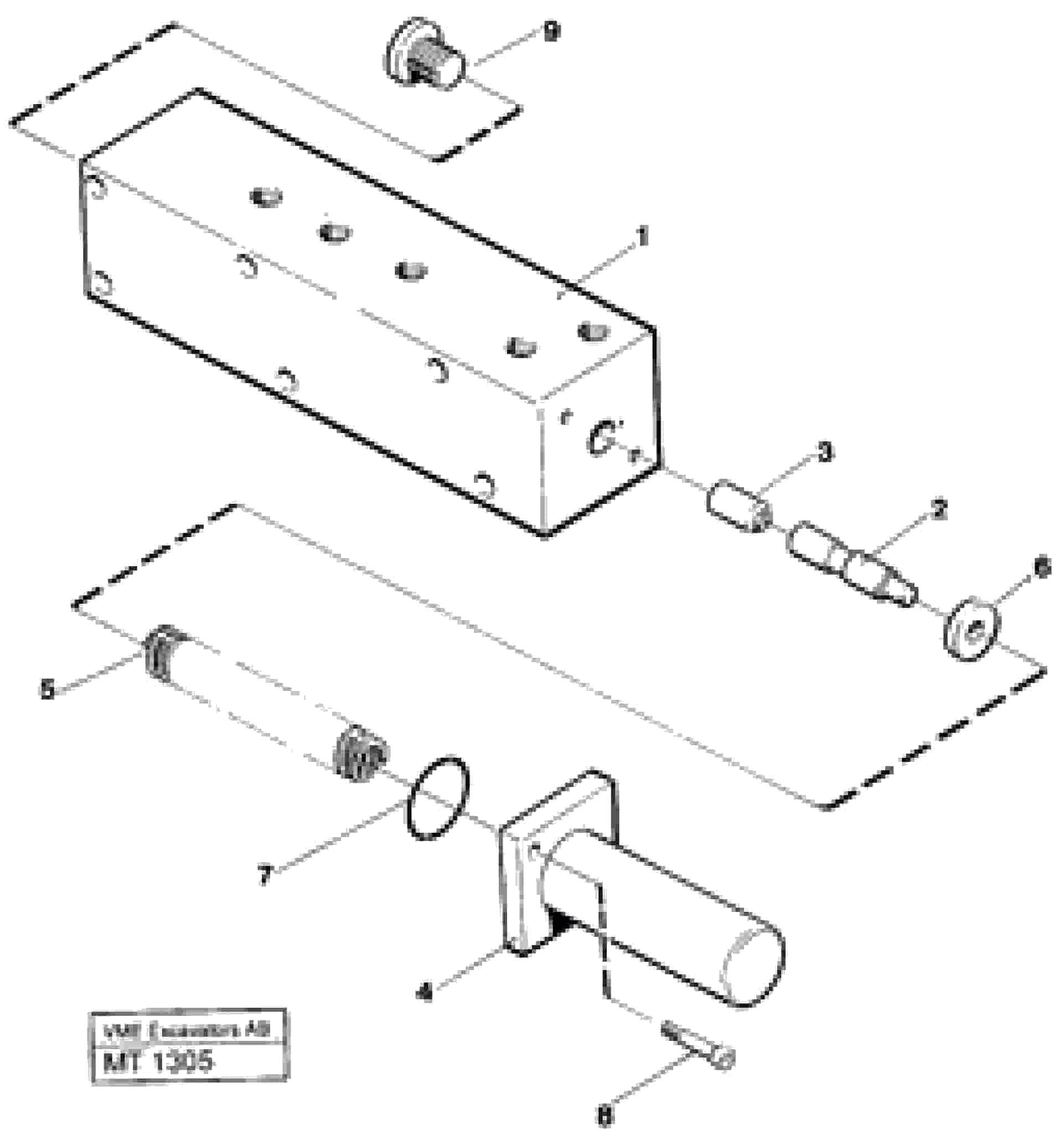 Схема запчастей Volvo EW230 ?KERMAN ?KERMAN EW230 SER NO - 1447 - 50247 Fuel miser valve 