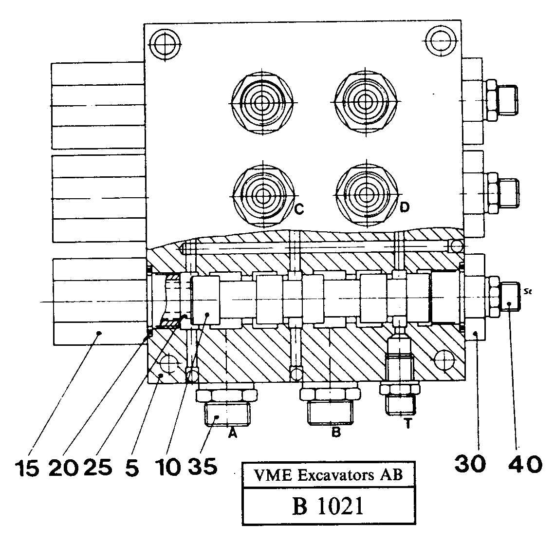 Схема запчастей Volvo EW230 ?KERMAN ?KERMAN EW230 SER NO - 1447 - 50256 Valve outrigger / dozerblade 