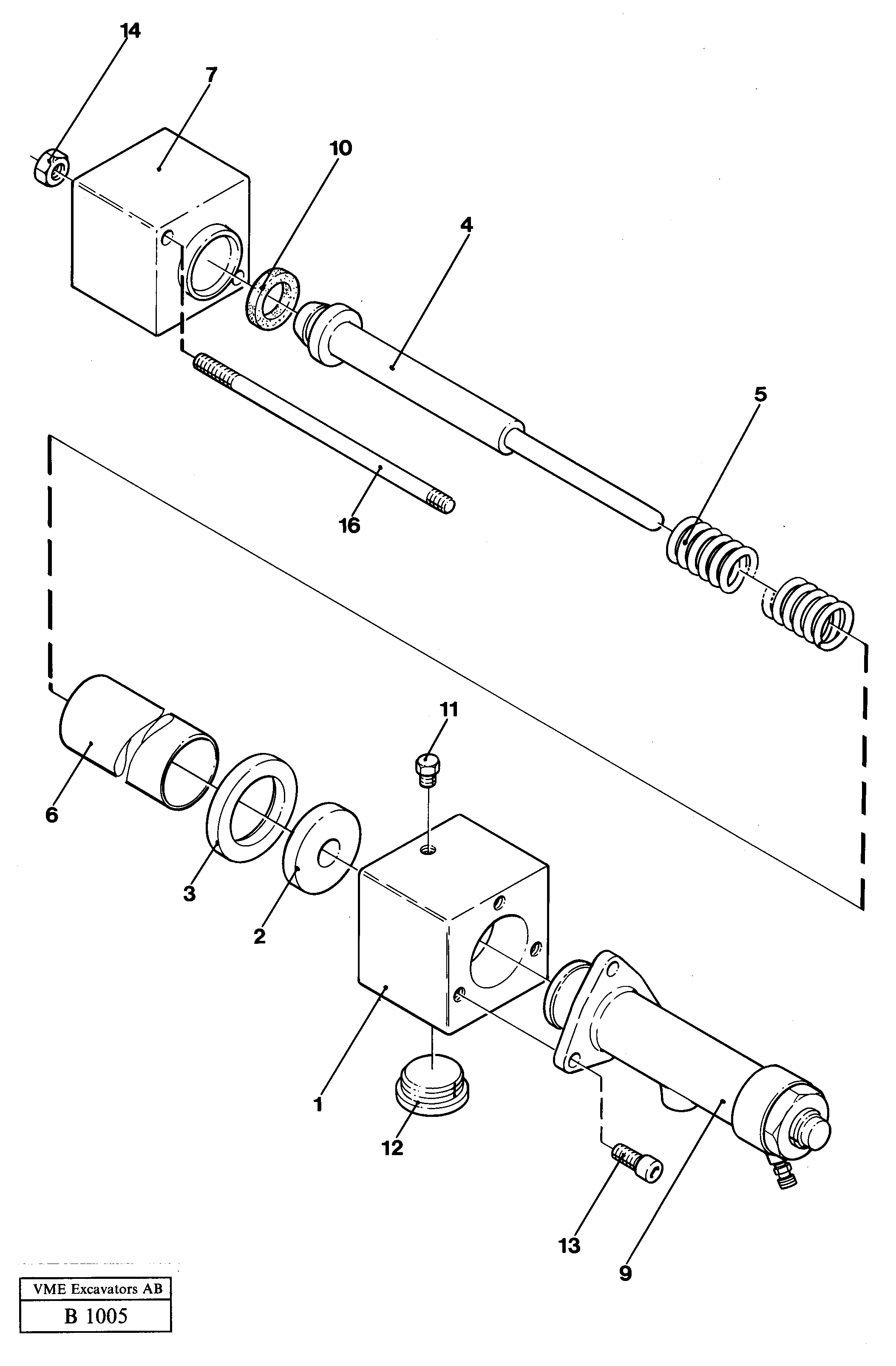 Схема запчастей Volvo EW230 ?KERMAN ?KERMAN EW230 SER NO - 1447 - 50895 Brake cylinder 