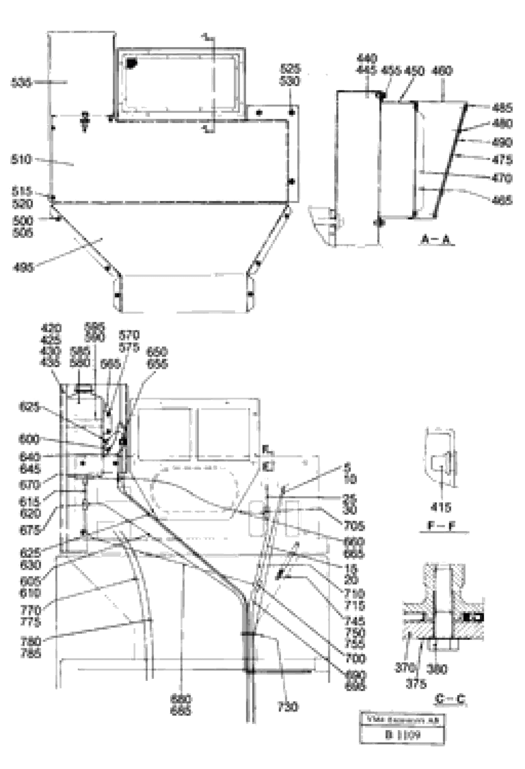 Схема запчастей Volvo EW230 ?KERMAN ?KERMAN EW230 SER NO - 1447 - 81327 Cab elevation 1220mm 