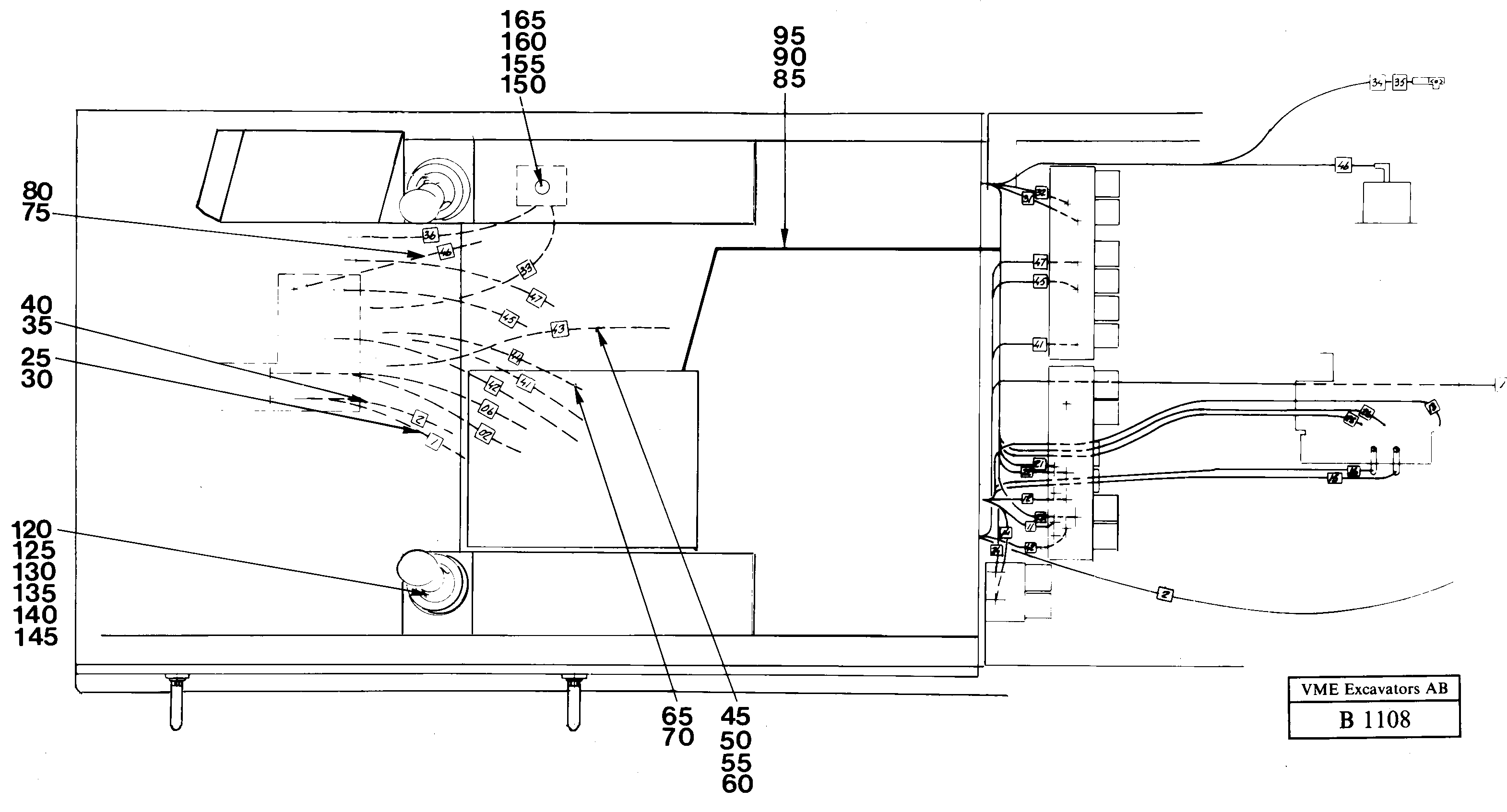 Схема запчастей Volvo EW230 ?KERMAN ?KERMAN EW230 SER NO - 1447 - 84865 Cab elevation 600mm 