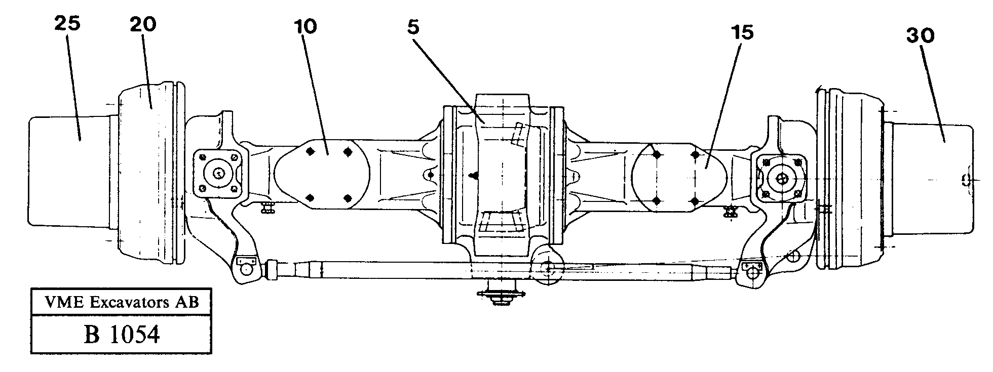 Схема запчастей Volvo EW230 ?KERMAN ?KERMAN EW230 SER NO - 1447 - 42475 Front shaft, Ak 15 