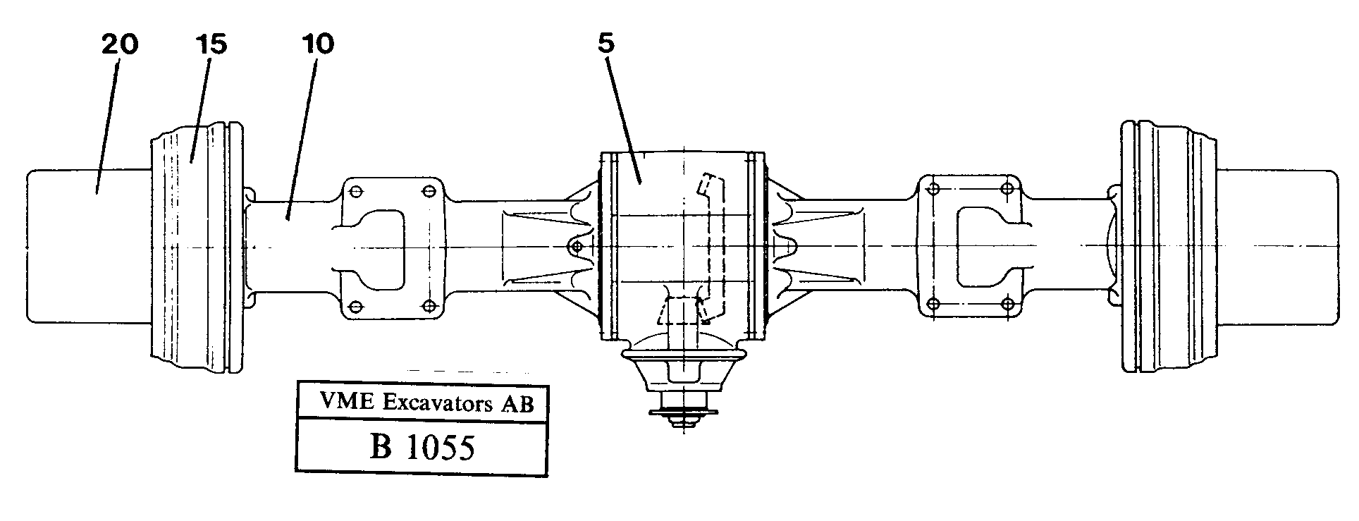 Схема запчастей Volvo EW230 ?KERMAN ?KERMAN EW230 SER NO - 1447 - 44019 Мост задний (ось) 