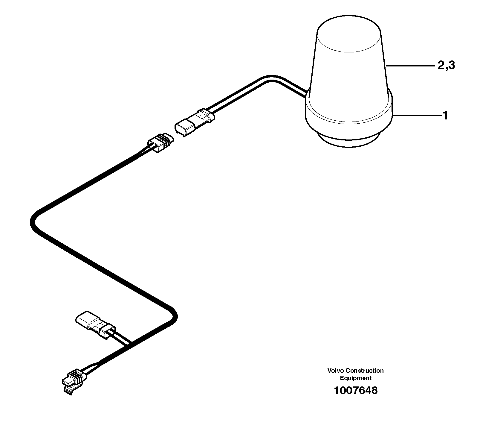 Схема запчастей Volvo MC60 - 8232 Rotating beacon 