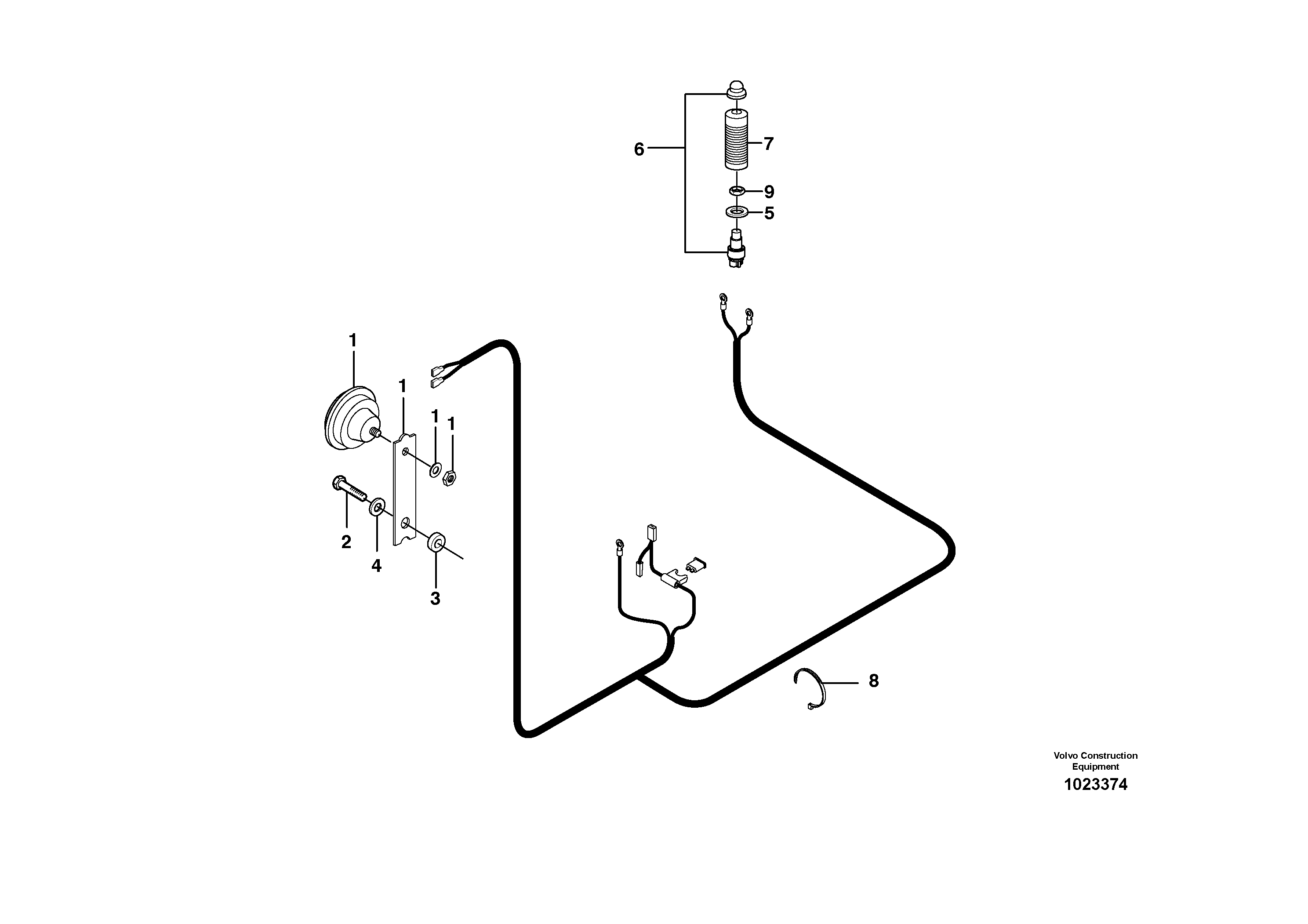 Схема запчастей Volvo MC70 - 84064 Horn 