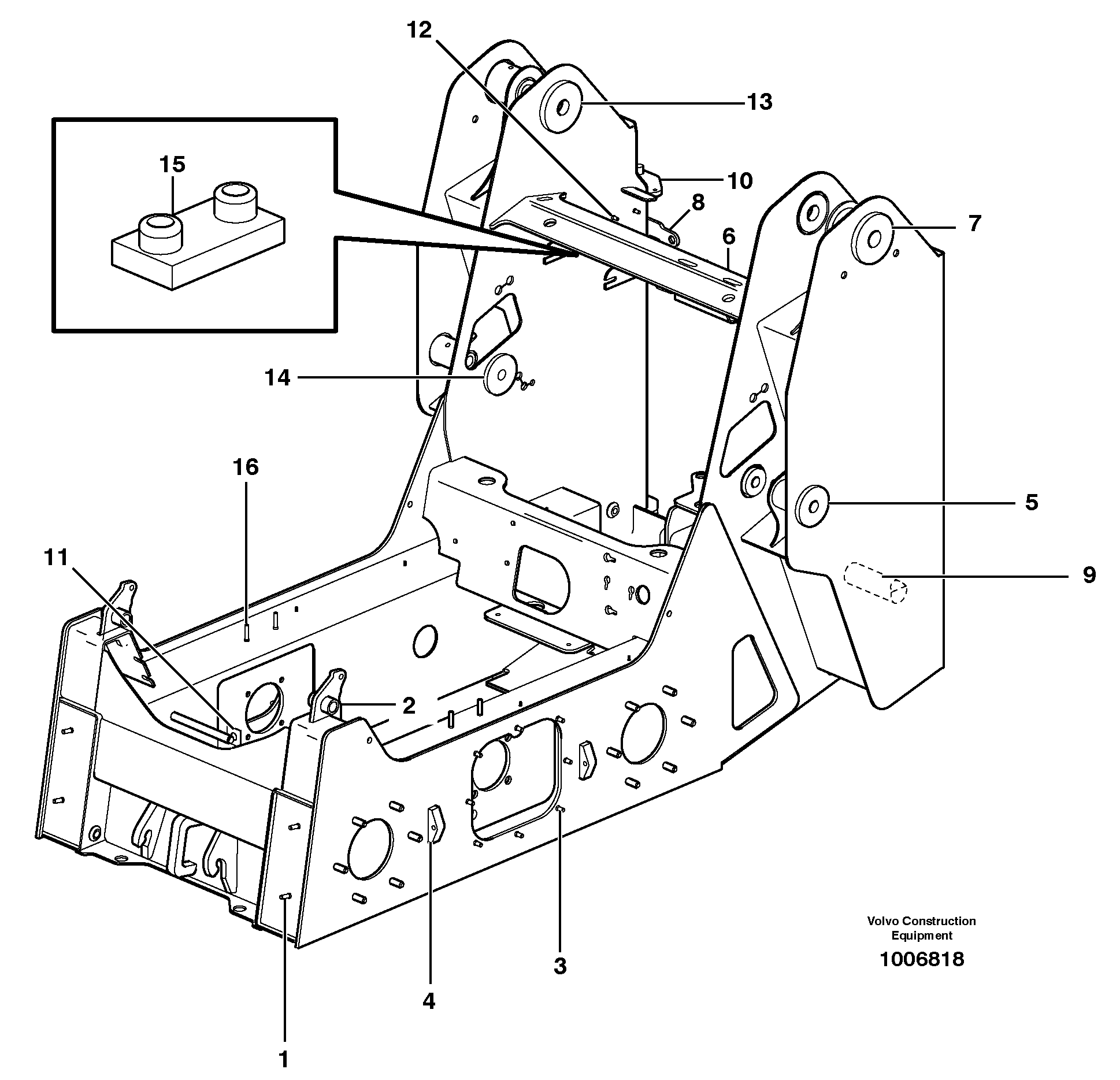 Схема запчастей Volvo MC70 - 14434 Frame 