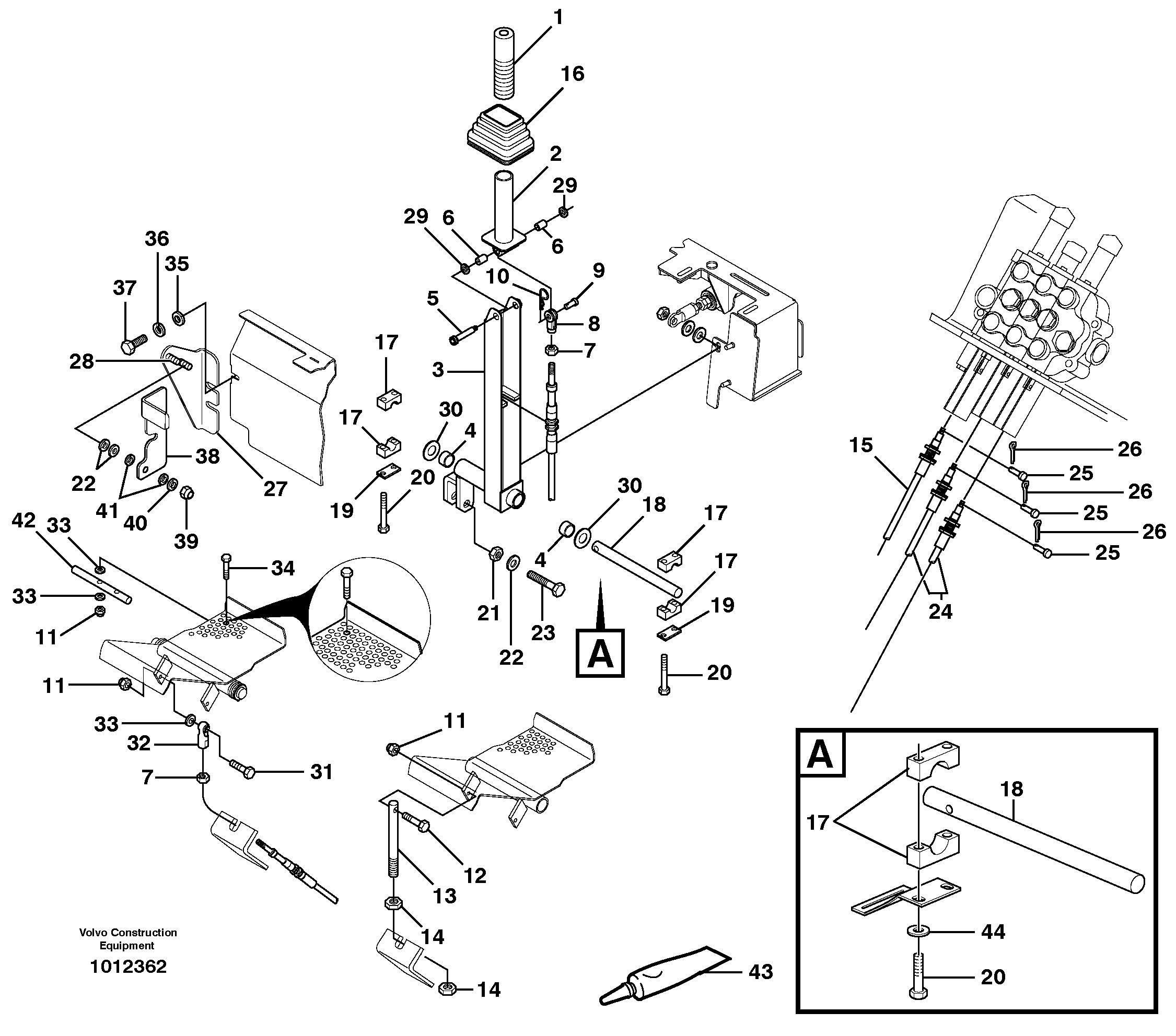 Схема запчастей Volvo MC70 - 23036 Optional hand controls 