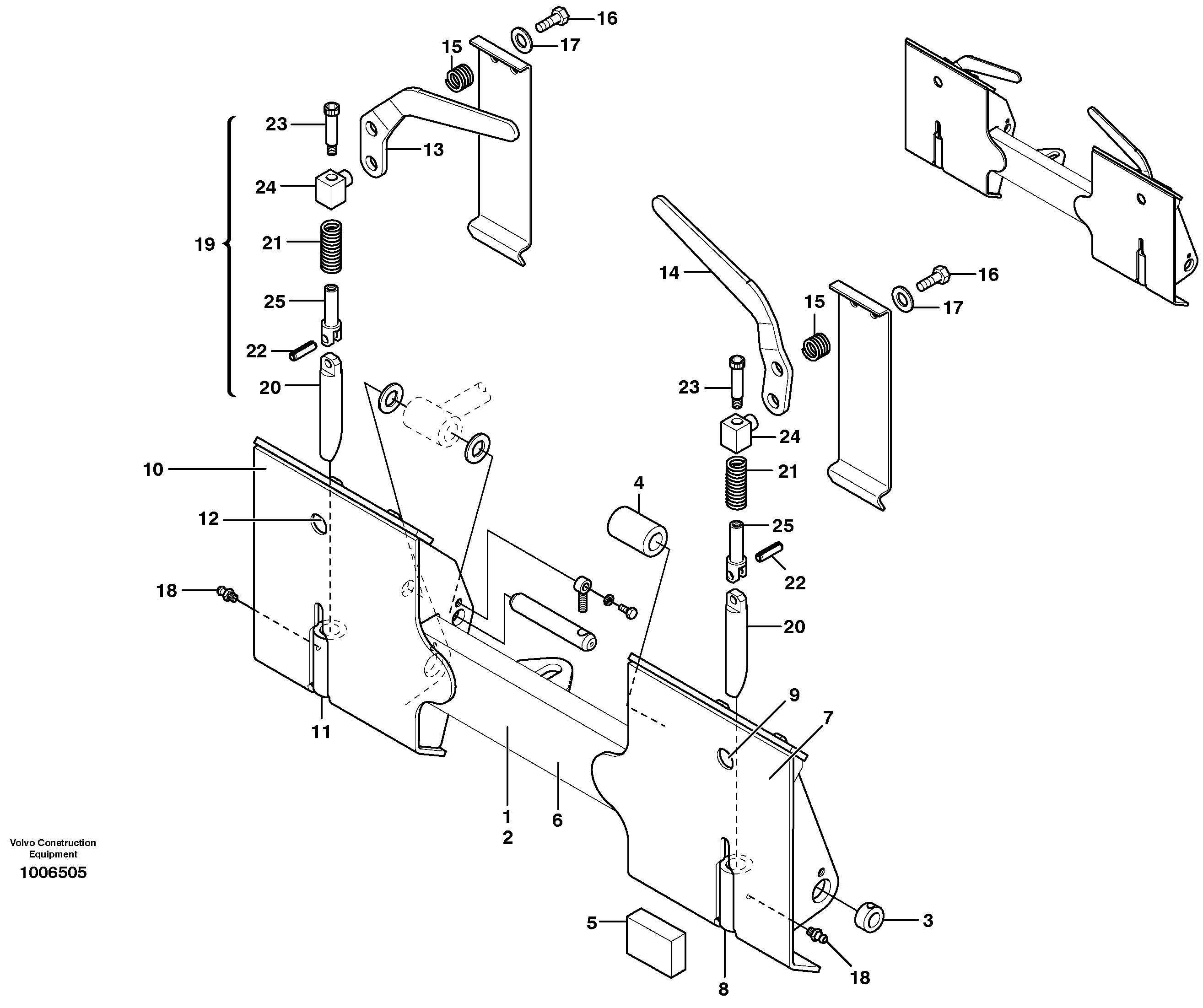 Схема запчастей Volvo MC70 - 10794 Quick attachment 