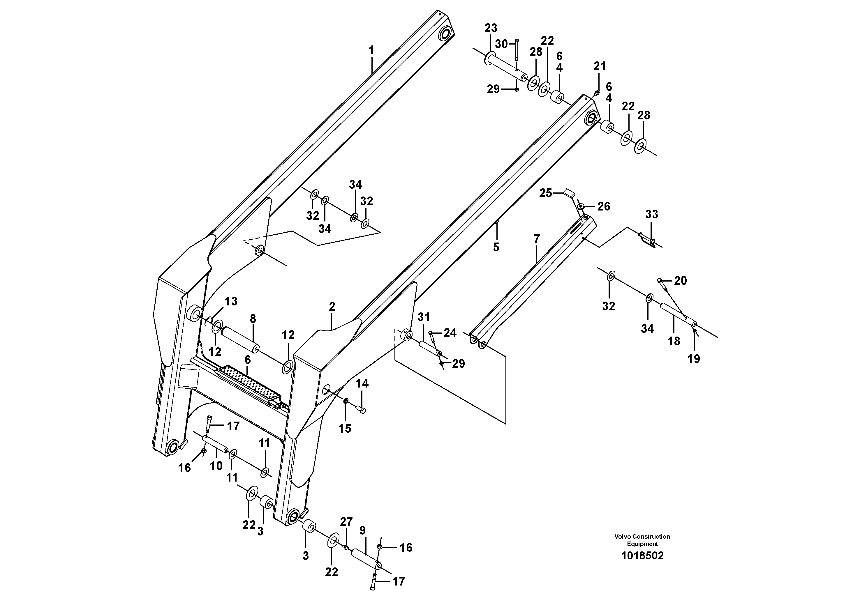 Схема запчастей Volvo MC70 - 23037 Loading unit 
