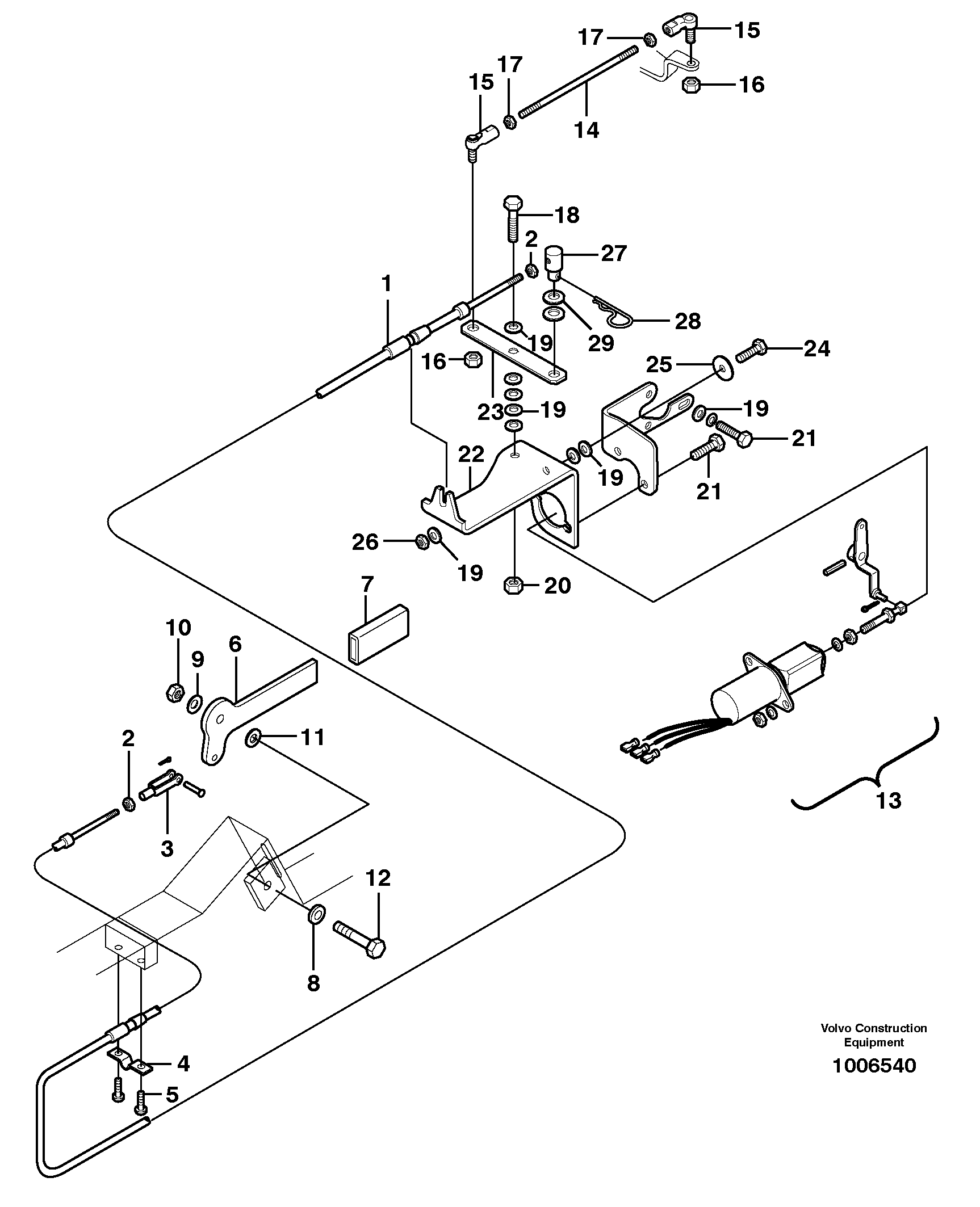 Схема запчастей Volvo MC70 - 19245 Throttle control and engine shutdown 