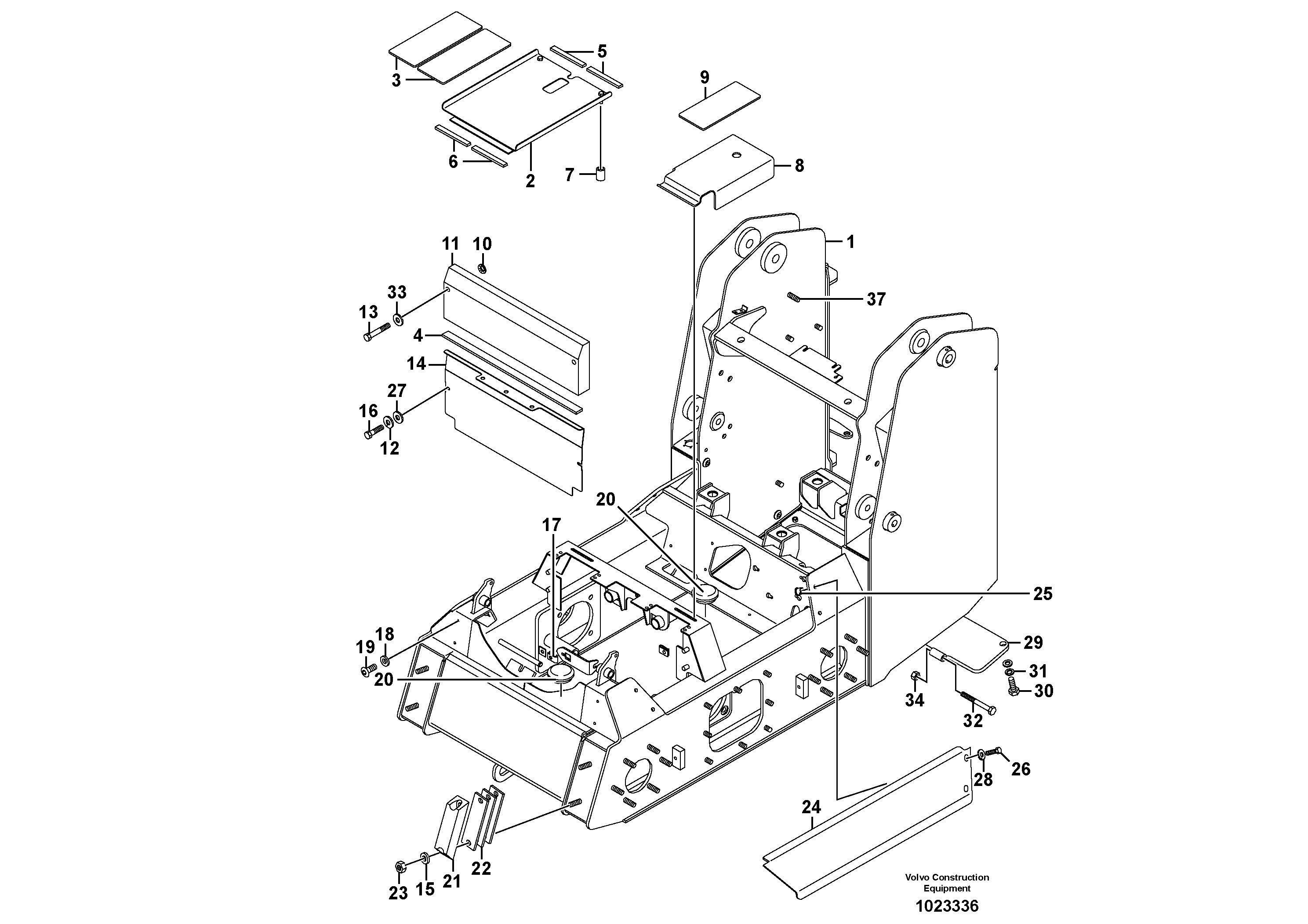 Схема запчастей Volvo MC80 - 8029 Frame 