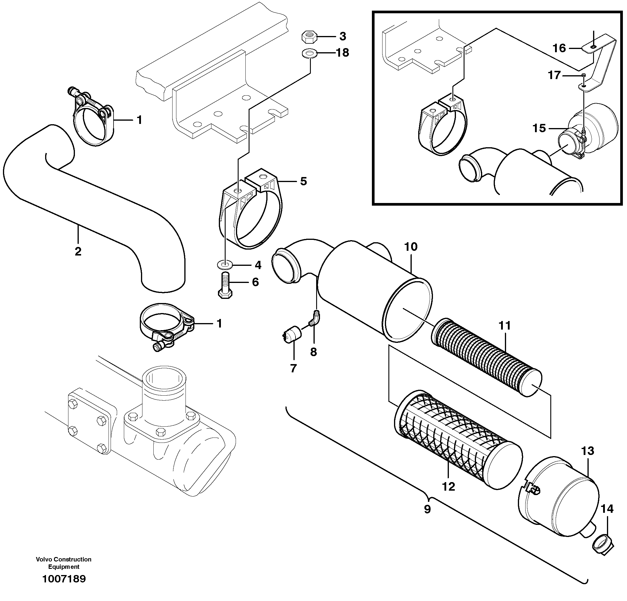 Схема запчастей Volvo MC90 - 96994 Air Cleaner 