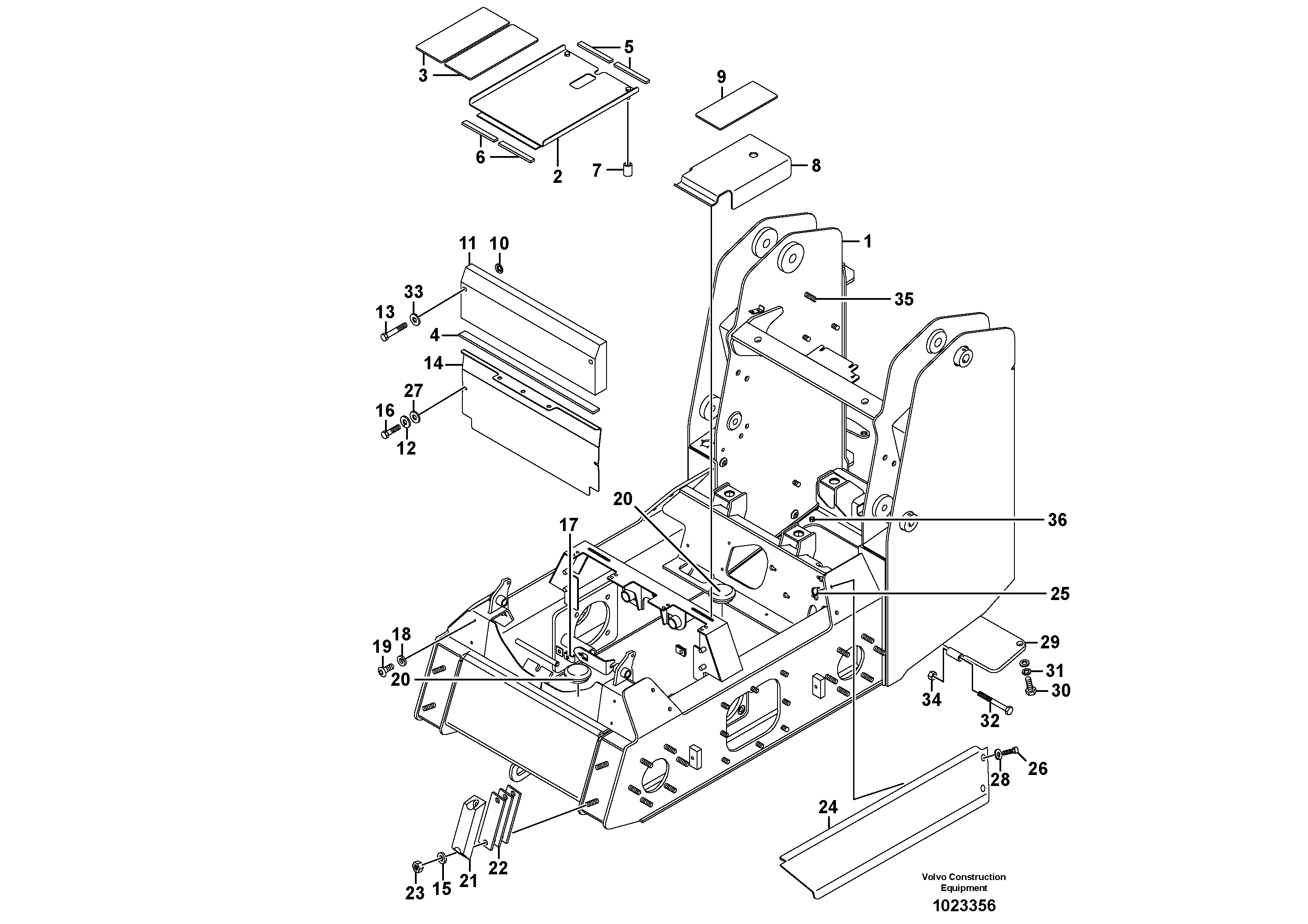 Схема запчастей Volvo MC90 - 10217 Frame 