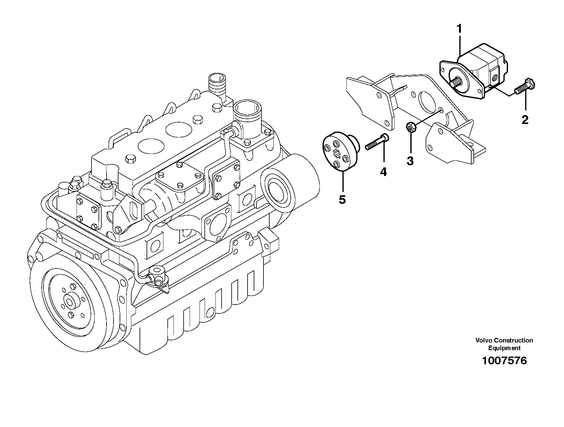 Схема запчастей Volvo MC90 - 14049 High flow pump, mounting 