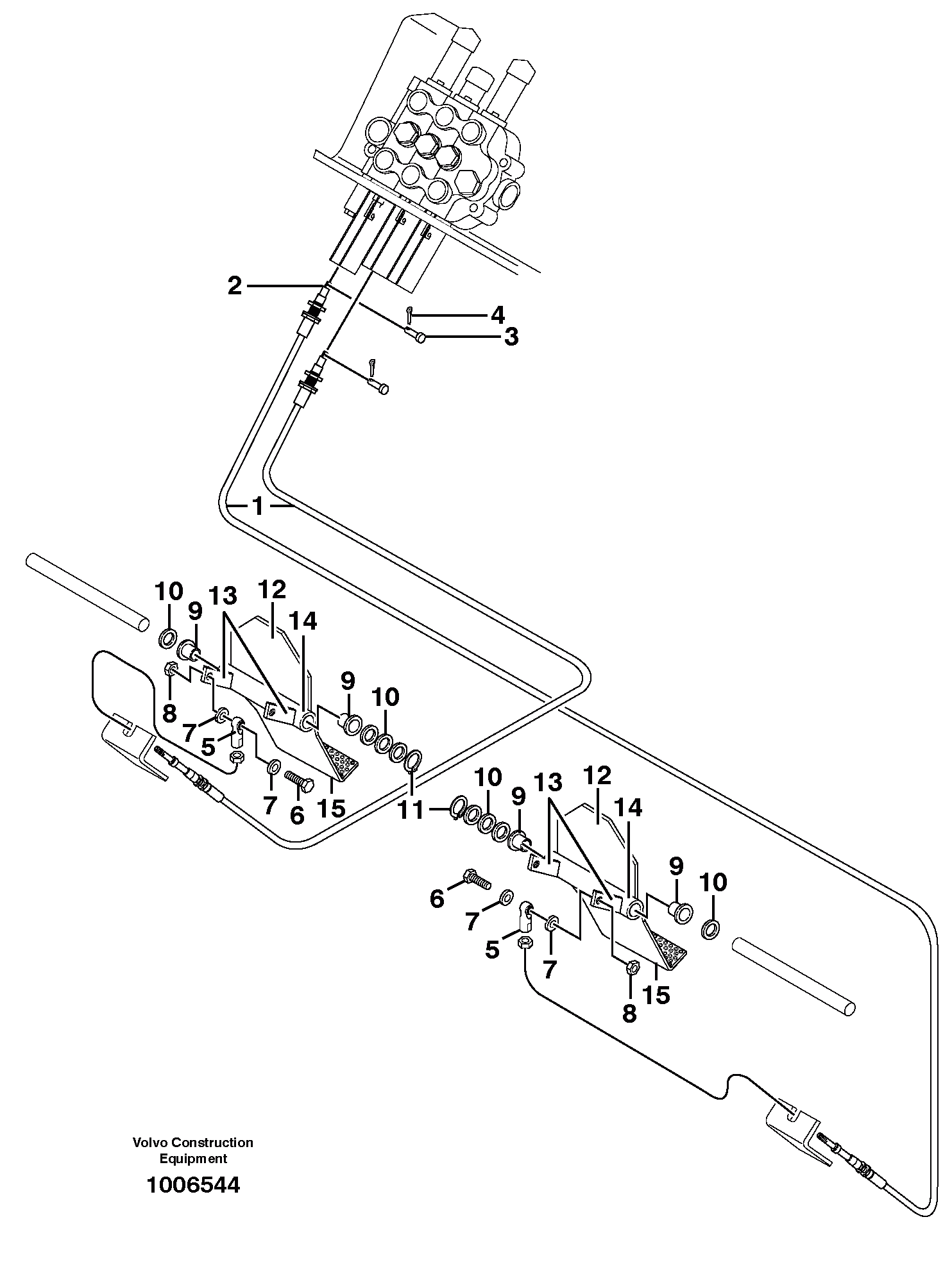 Схема запчастей Volvo MC90 - 14050 Standard foot controls 