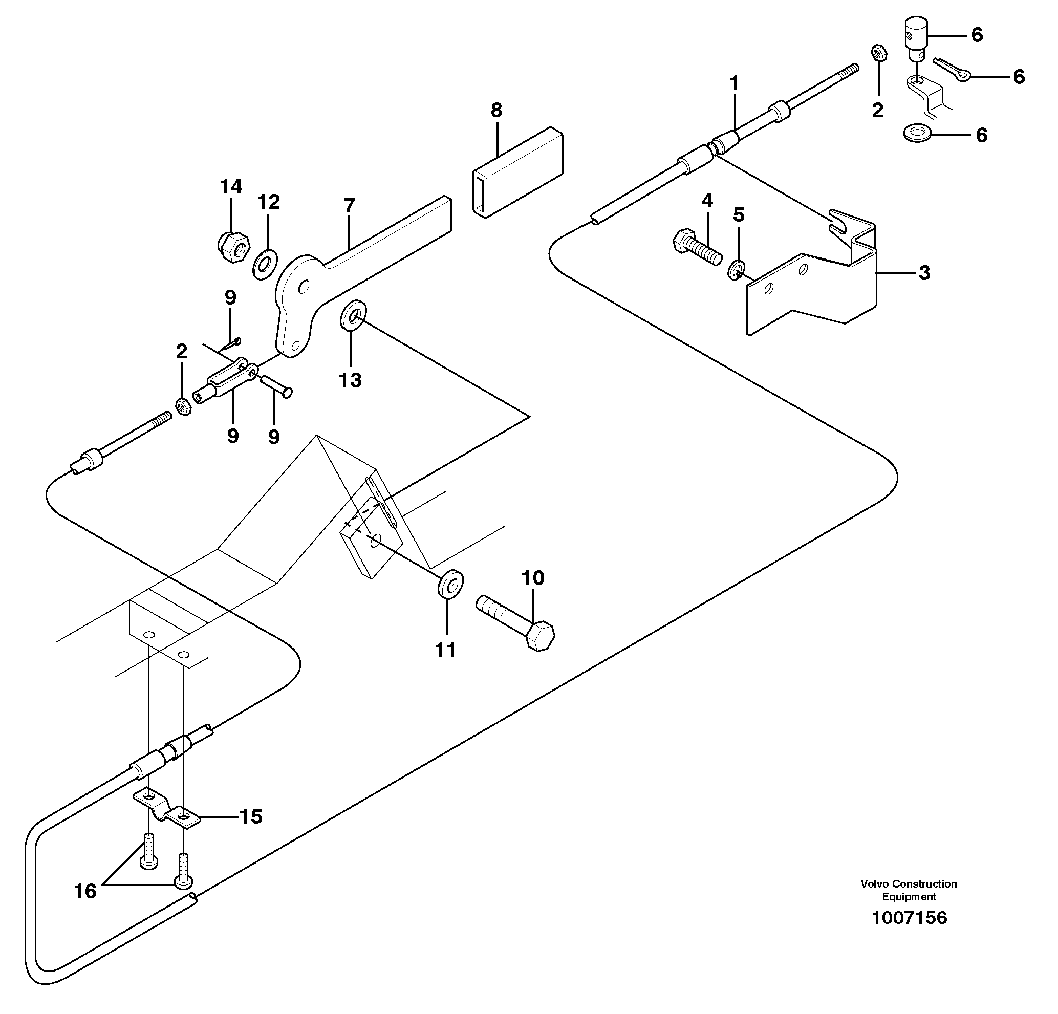 Схема запчастей Volvo MC110 - 22625 Throttle control 