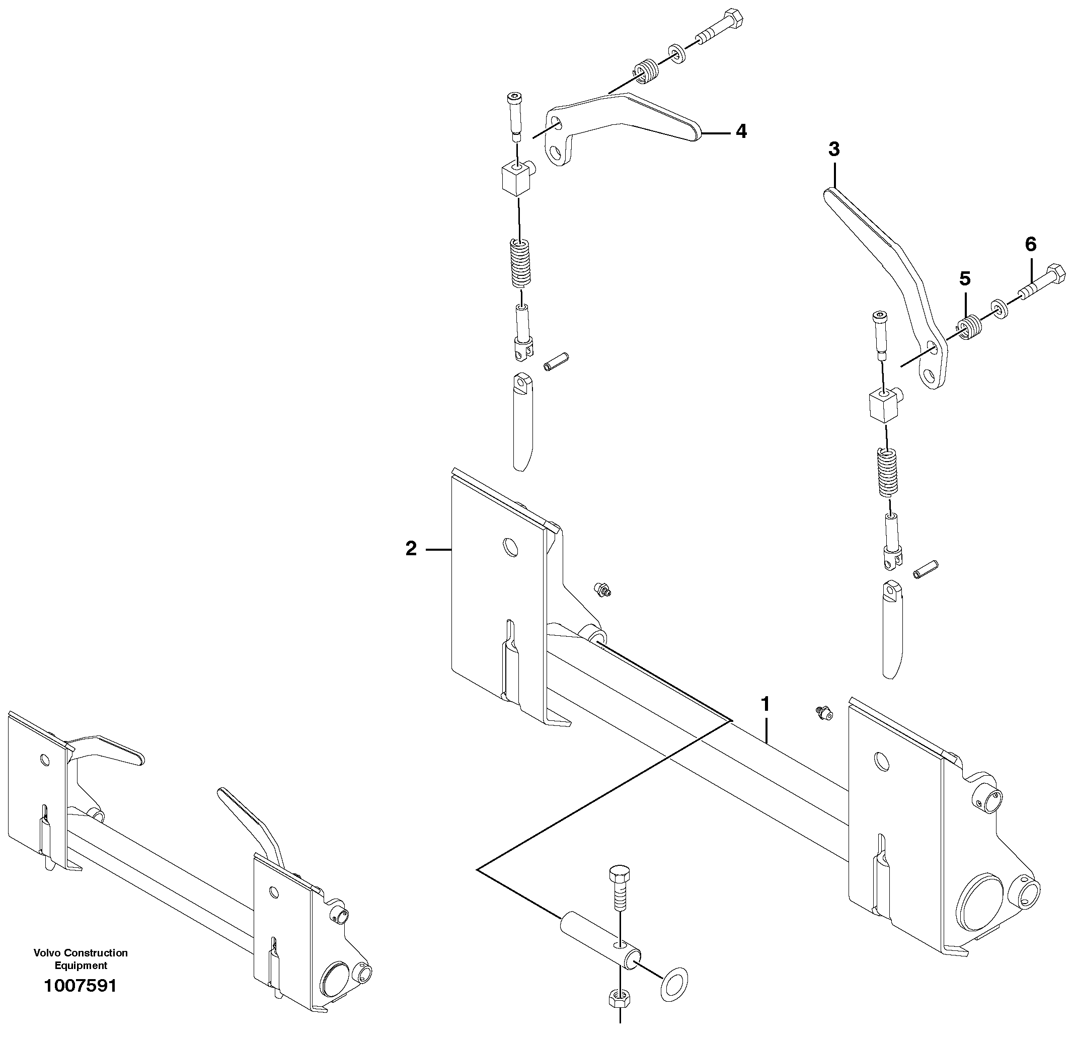 Схема запчастей Volvo MC110 - 12833 Quick attach group 
