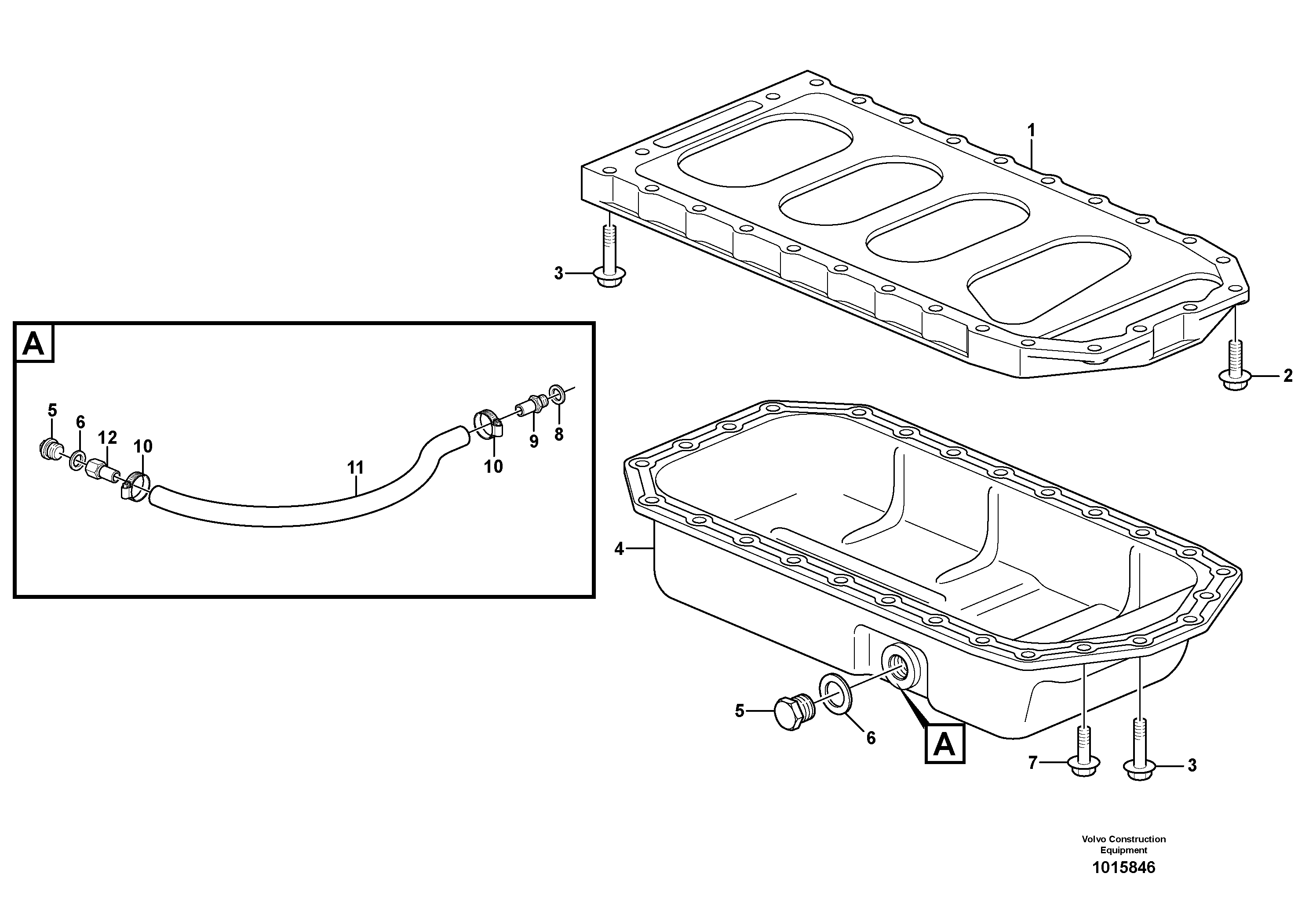 Схема запчастей Volvo MC60B - 34842 Oil sump MC60B S/N 71000 -