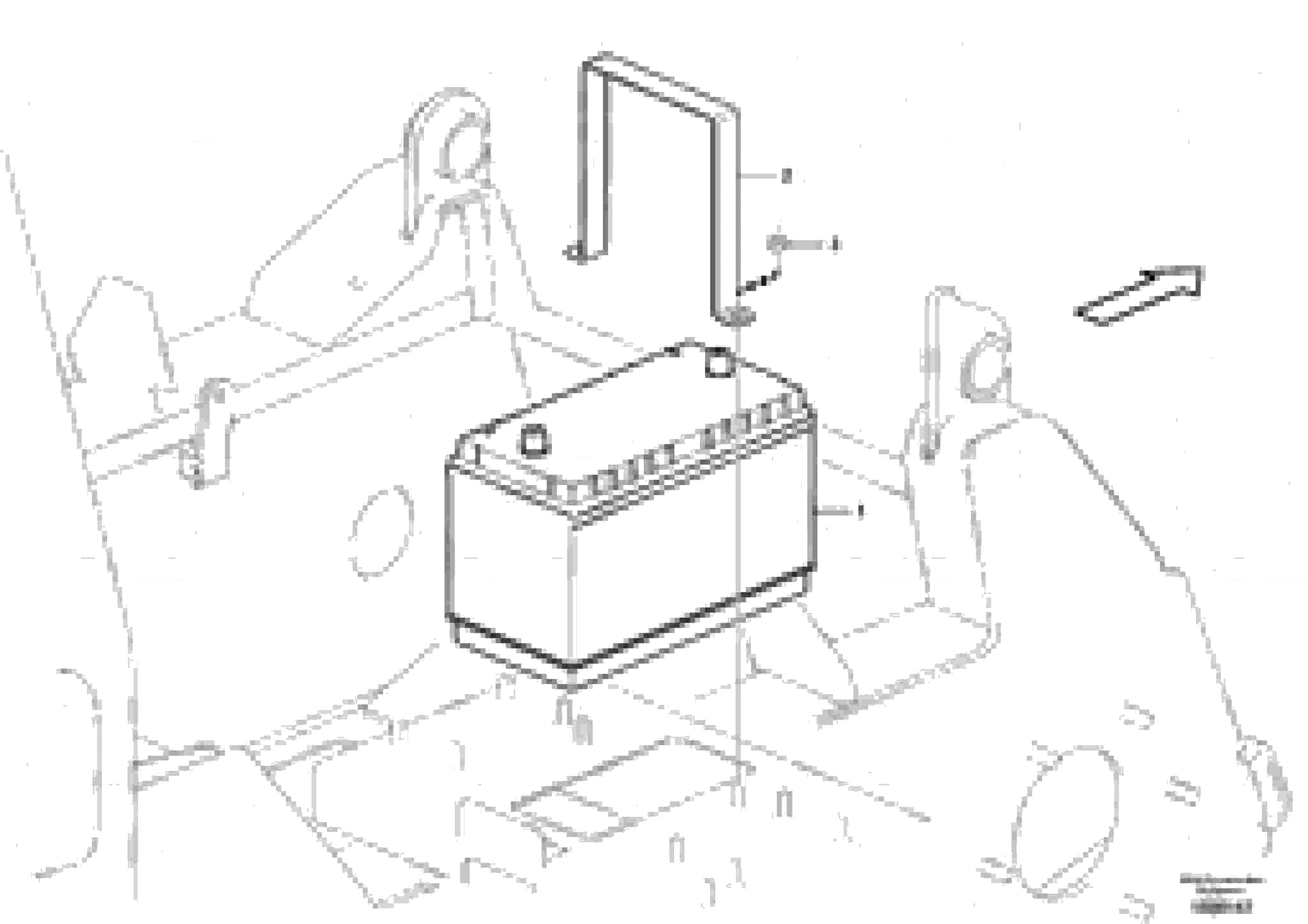 Схема запчастей Volvo MC60B - 39542 Battery box with fitting parts MC60B S/N 71000 -